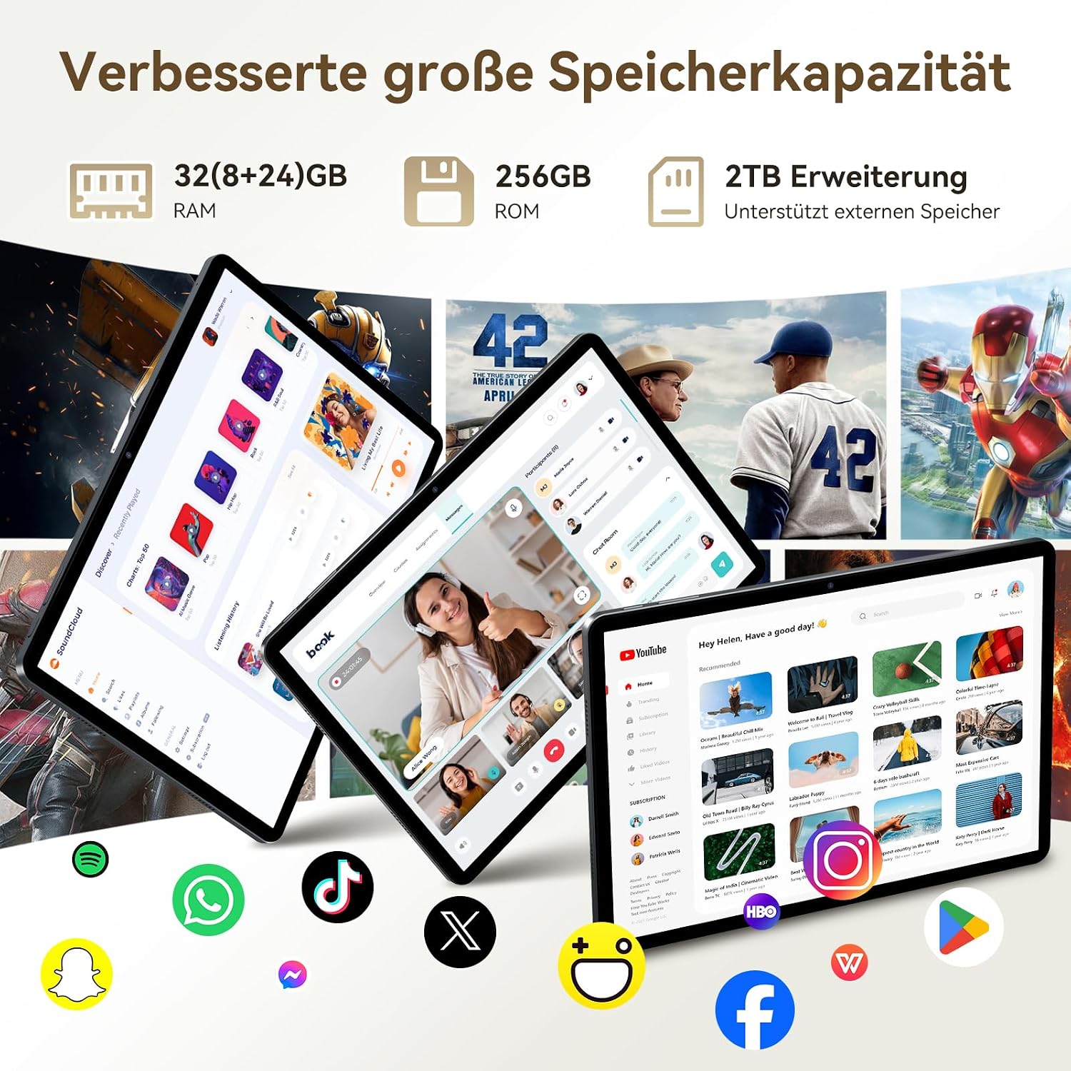 11,5 Zoll Android 16 Tablet mit Tastatur-Bundle, 2.8K BOE Display – Bild 5