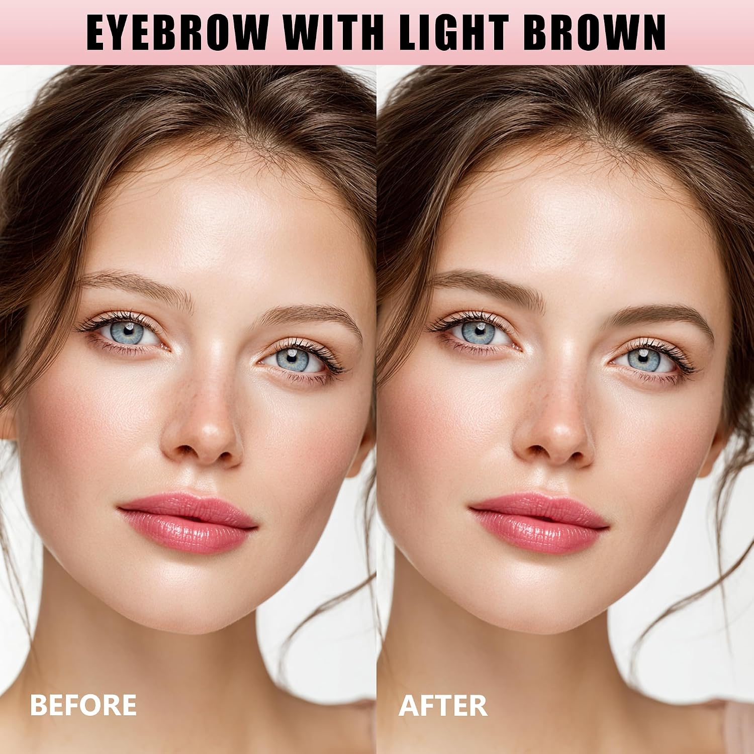 QIC Augenbrauenstift, Microblading Eyebrow Pencil, Wasserfest & Langanhaltend, Präzises Nachzeichnen für Natürliche & Volle Augenbrauen, Cruelty-Free (01 Light Brown) – Bild 3