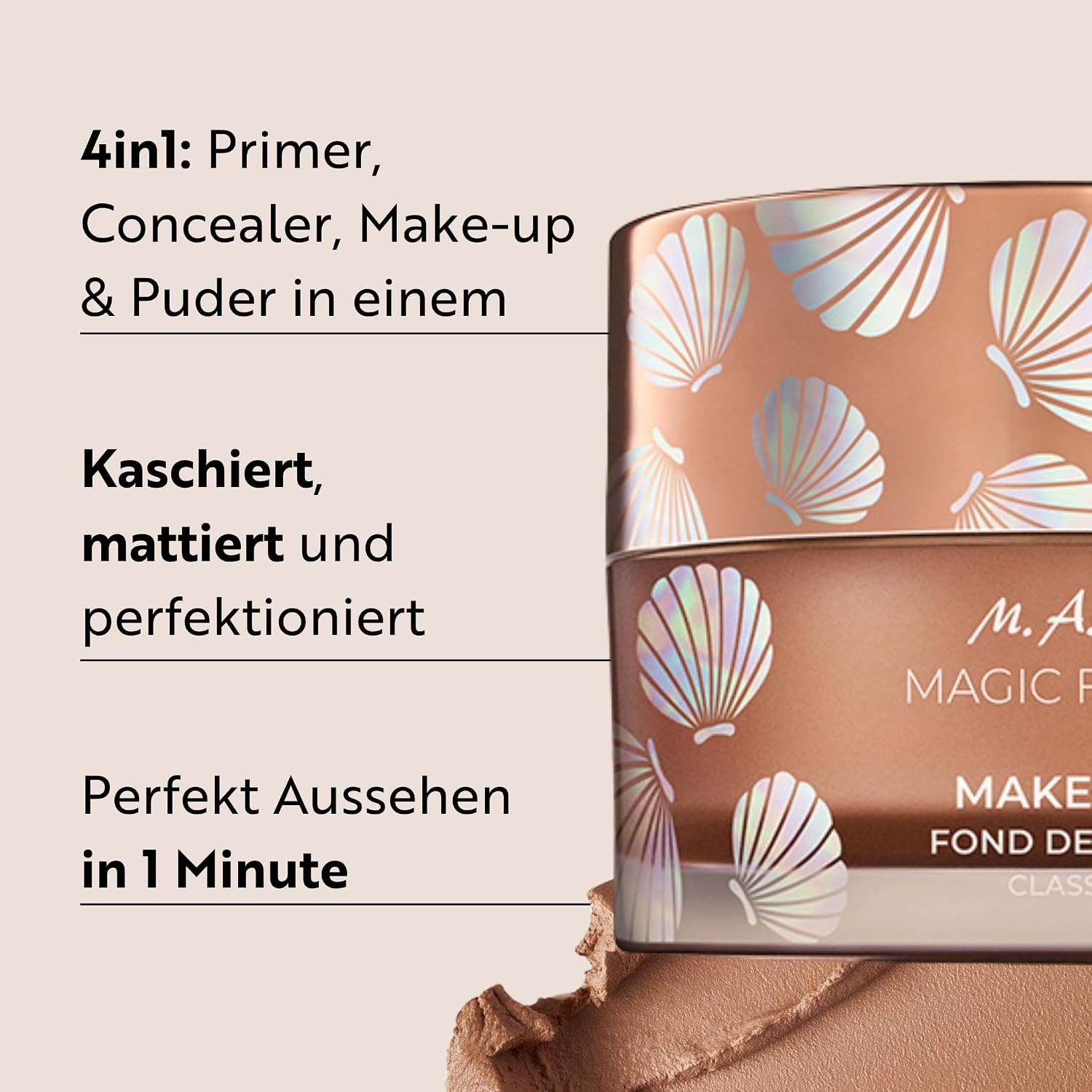 M. Asam Magic Finish Make-up Mousse Classic Seashell Edition (30ml) – Bild 2