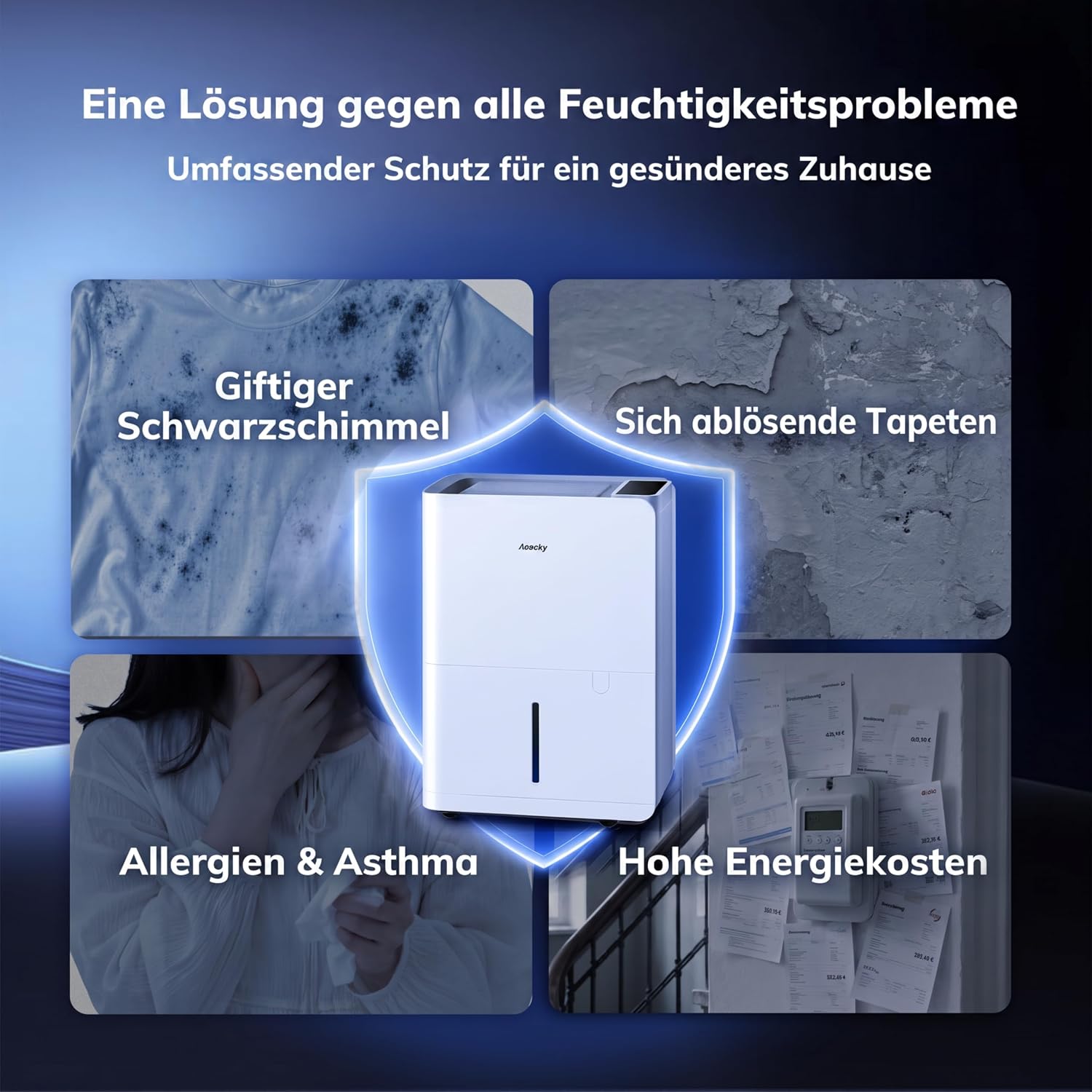 AEOCKY 25L/Tag Luftentfeuchter elektrisch, Wäschetrocknung, 2,7L Wassertank – Bild 7