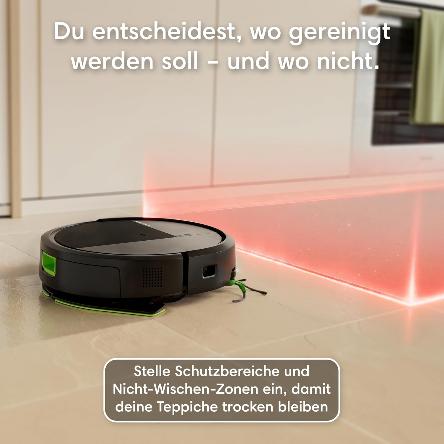 iRobot Roomba® 115 Combo Saug- und Wischroboter, 15k Pa Saugleistung, Bürsten und Wischpad reichen, Navigation mit Clearview™ LiDAR, Schwarz – Bild 7