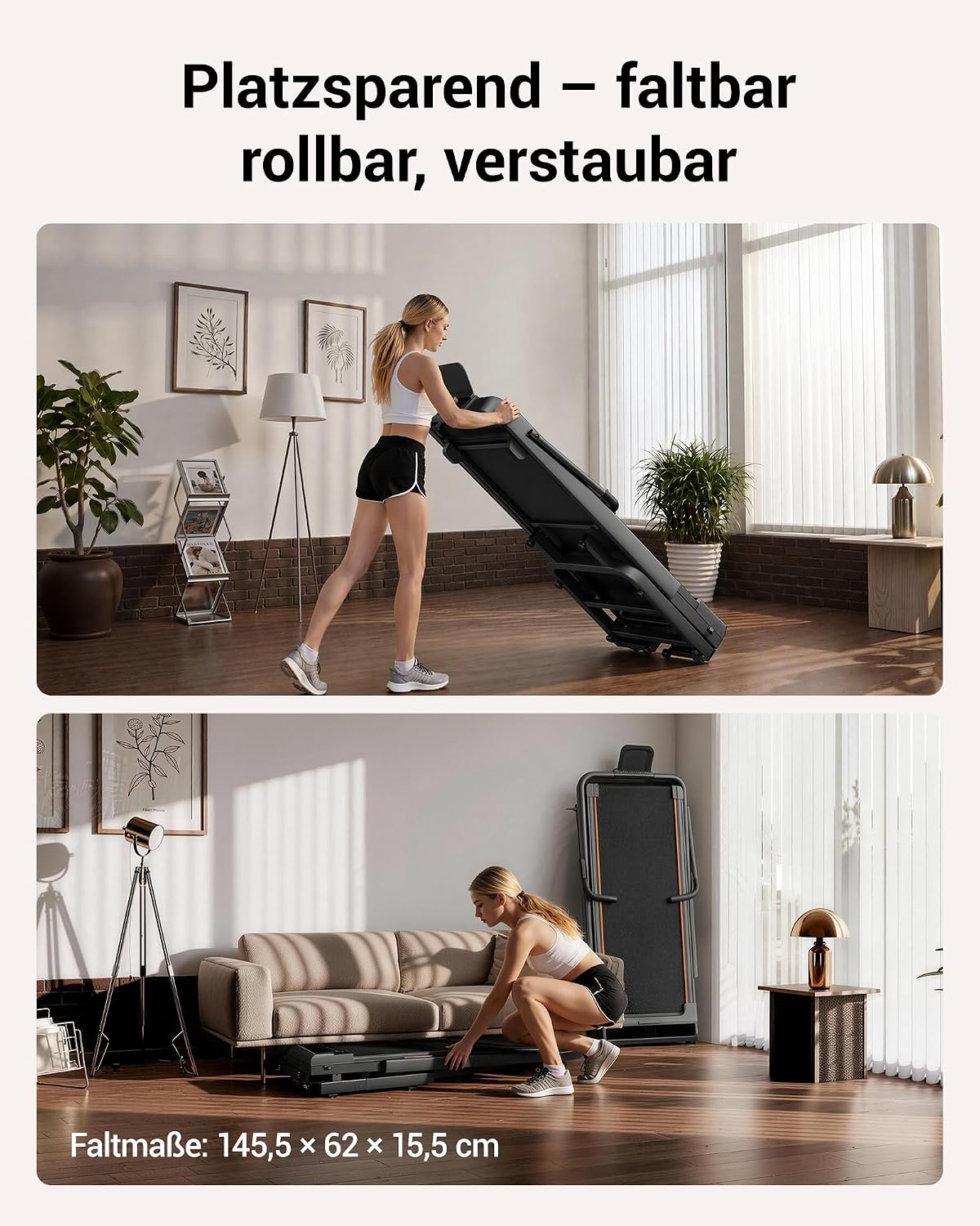UMAY Laufband für Zuhause Klappbar mit Steigung – Bild 10