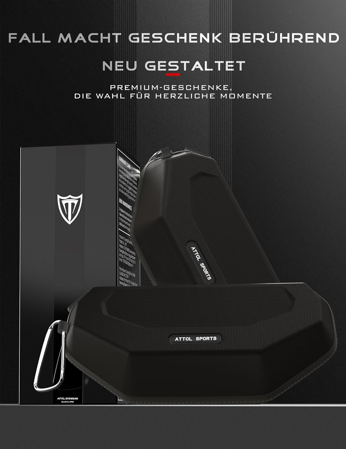 ATTCL Sonnenbrille Herren Polarisiert Sports UV400 Leicht Wrap-Around AL-MG – Bild 8