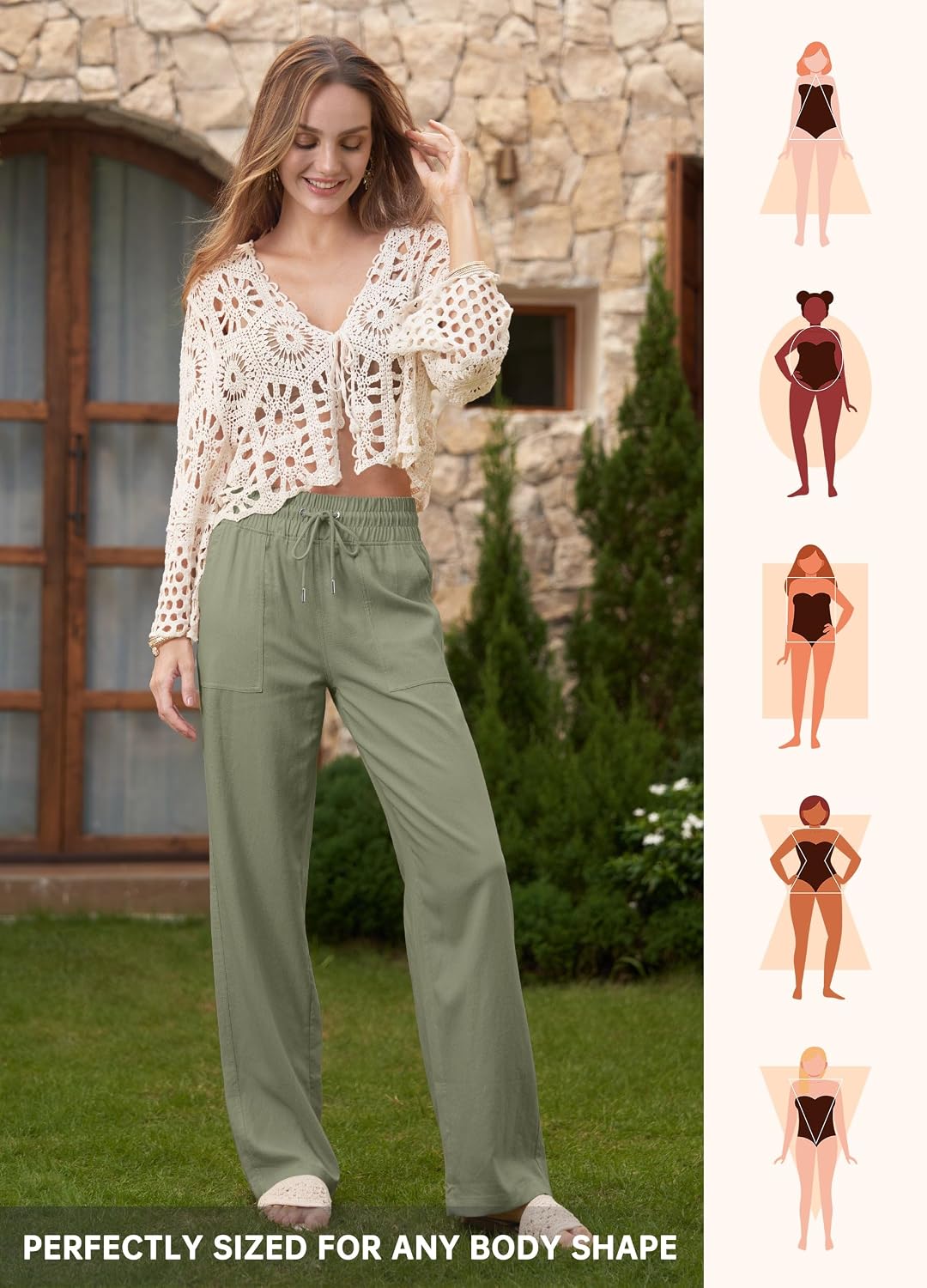 WILLIT Leinenhose Damen Hose Sommerhose Freizeithose – Bild 6