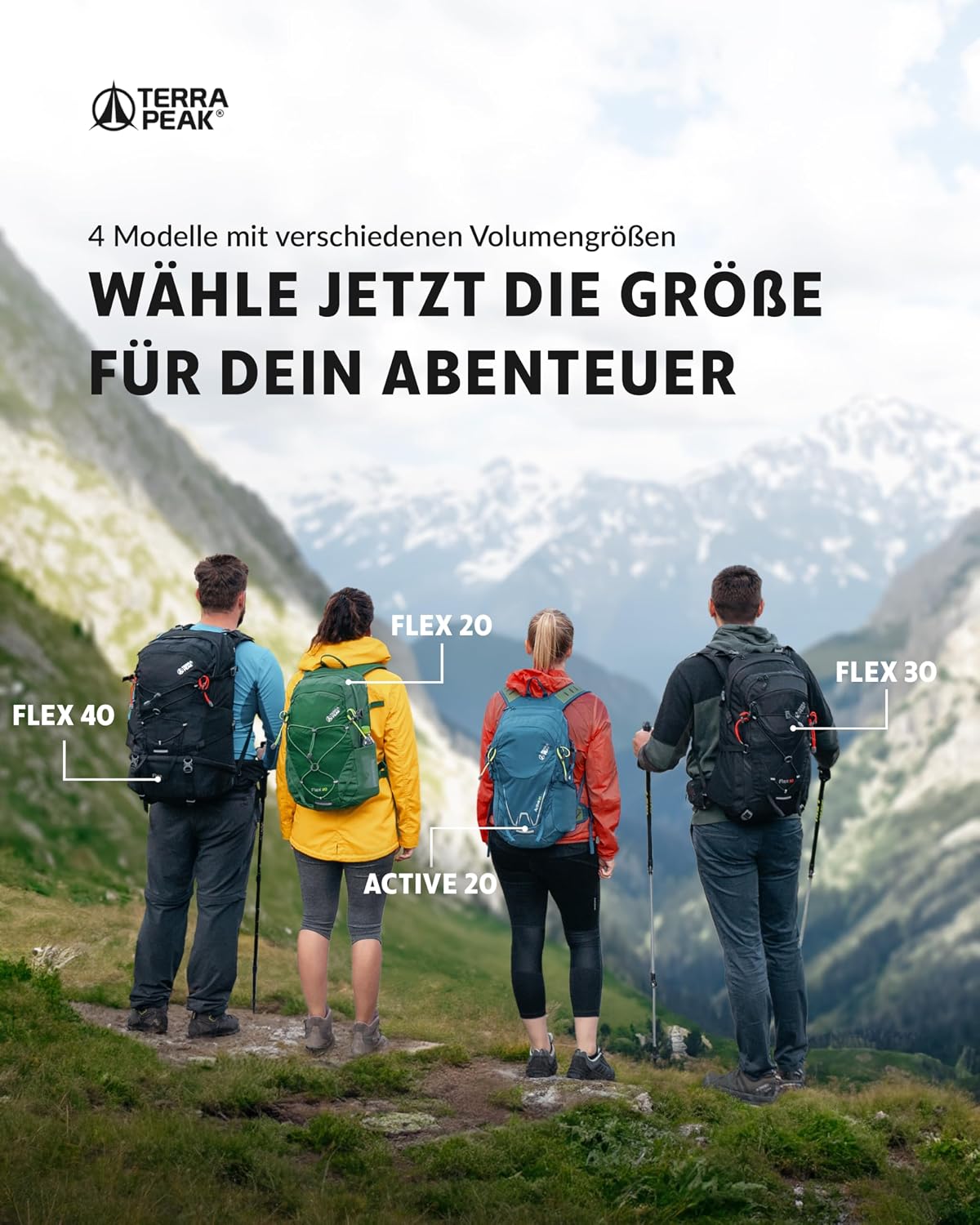 Terra Peak® Premium Wanderrucksack 20L (FLEX 20) klein mit Rückenbelüftung, Regenschutz & Trinksystem-Halterung - Ergonomischer Outdoor Trekkingrucksack aus 3D Air Mesh Polyester & Hüftgurt – Bild 7