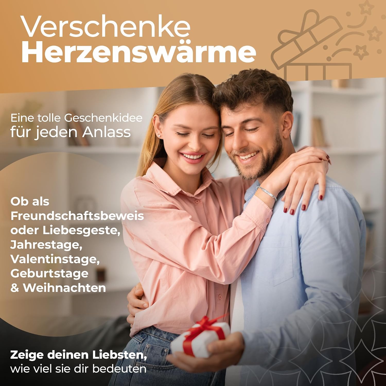 Partnerarmbänder mit Gravur | Personalisierte Armbänder | Armband mit Gravur | Freundschaftsarmband | Pärchen Armband | Personalisierbares Partnerarmband | Edelstahlarmband für Paare – Bild 4