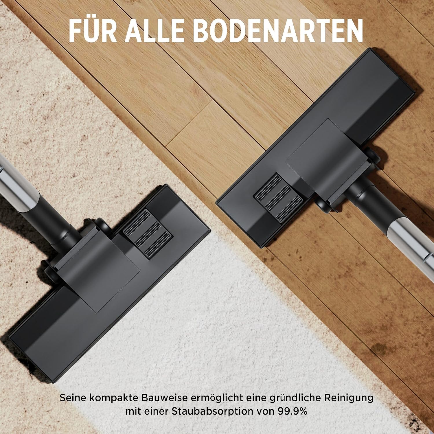 OYLCDI Beutelloser Bostaubsauger ohne Beutel,1600W Staubsauger|70dB|Bodenstaubsauger|HEPA Filter Bodendüse für Parkett,Teppich,Fliesen,leistungsstarker Staubsauger mit 5m Kabel=13m Aktionsradius 2,2L – Bild 2