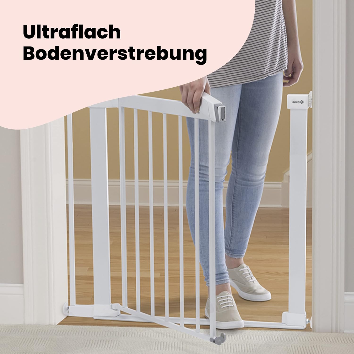 Safety 1st Flat Step Gate, Treppenschutzgitter 73–80 cm, Weiß – Bild 2