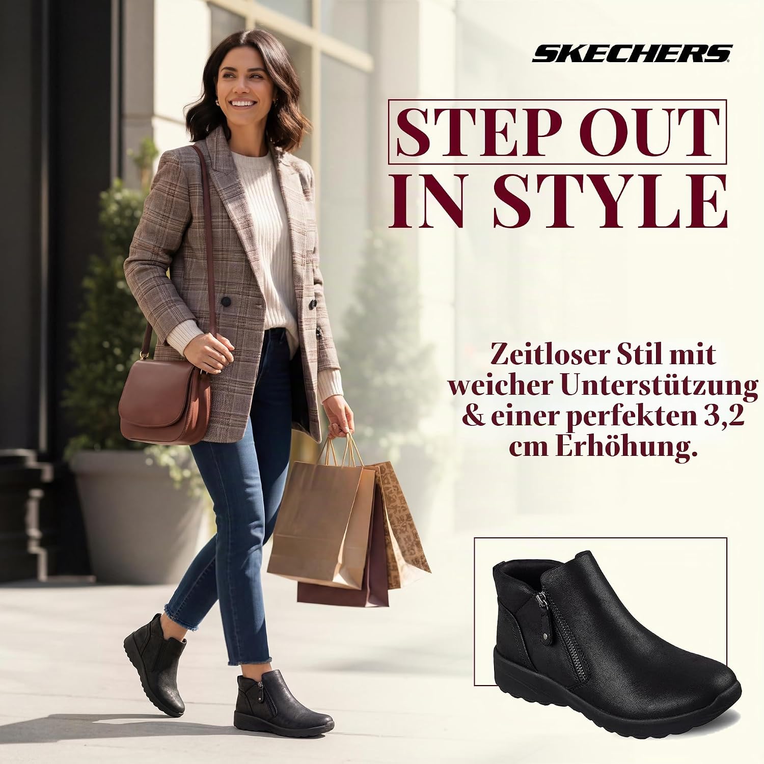 Skechers Damen Lovely Vibe Fall in BloomStiefelette – Bild 5