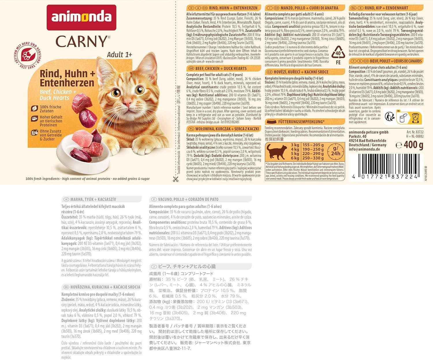 animonda Carny Adult Katzenfutter nass Kräftige Variation (12 x 400g) – Bild 11