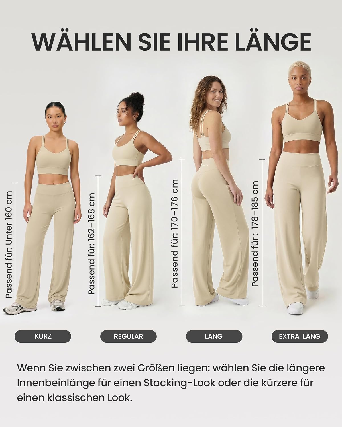 JOYSPELS Straight Leg Leggings Damen Flared Yogahose Sport – Bild 6
