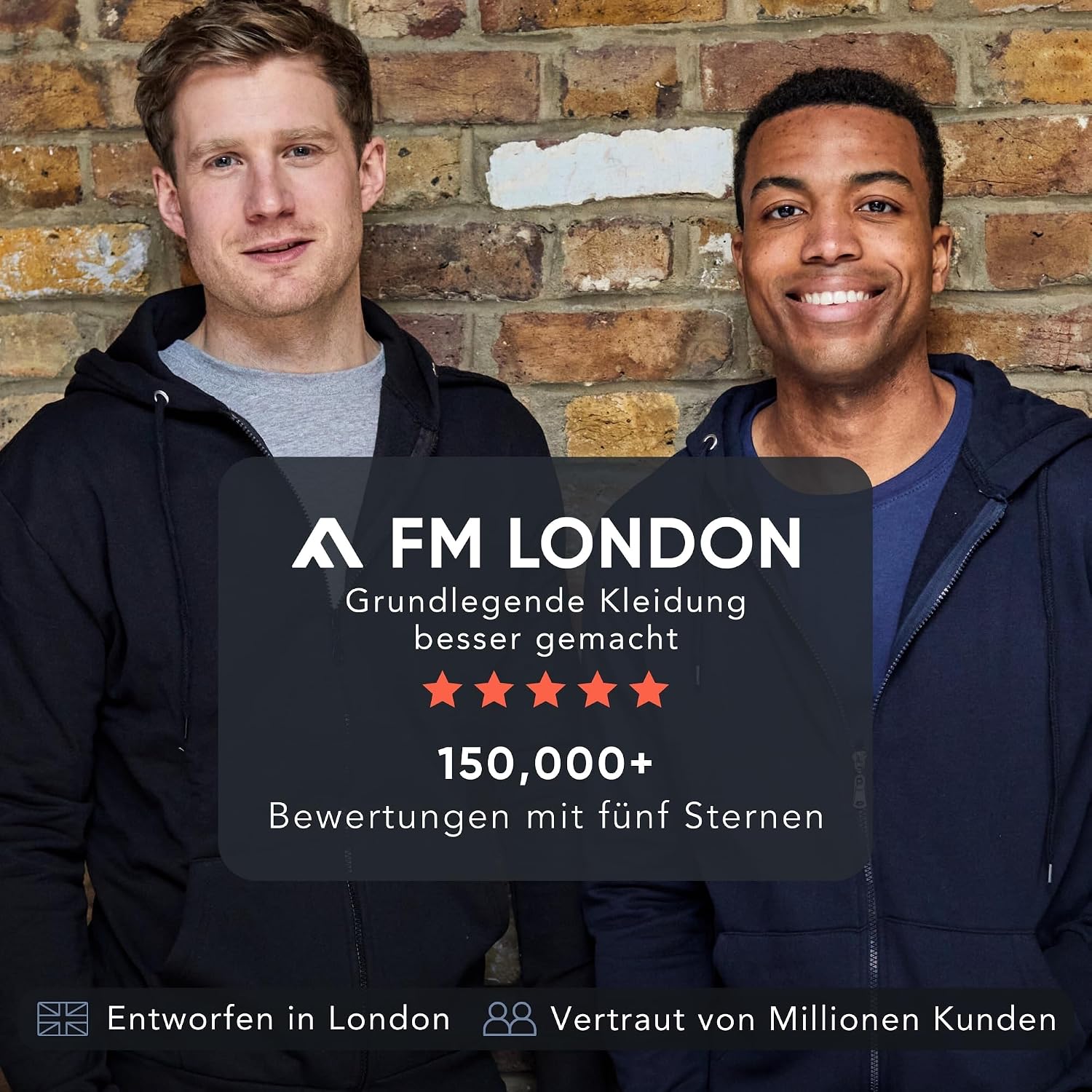 FM London 3/5er-Pack T-Shirts für Herren 100% Baumwolle, Premium-Qualität – Bild 5