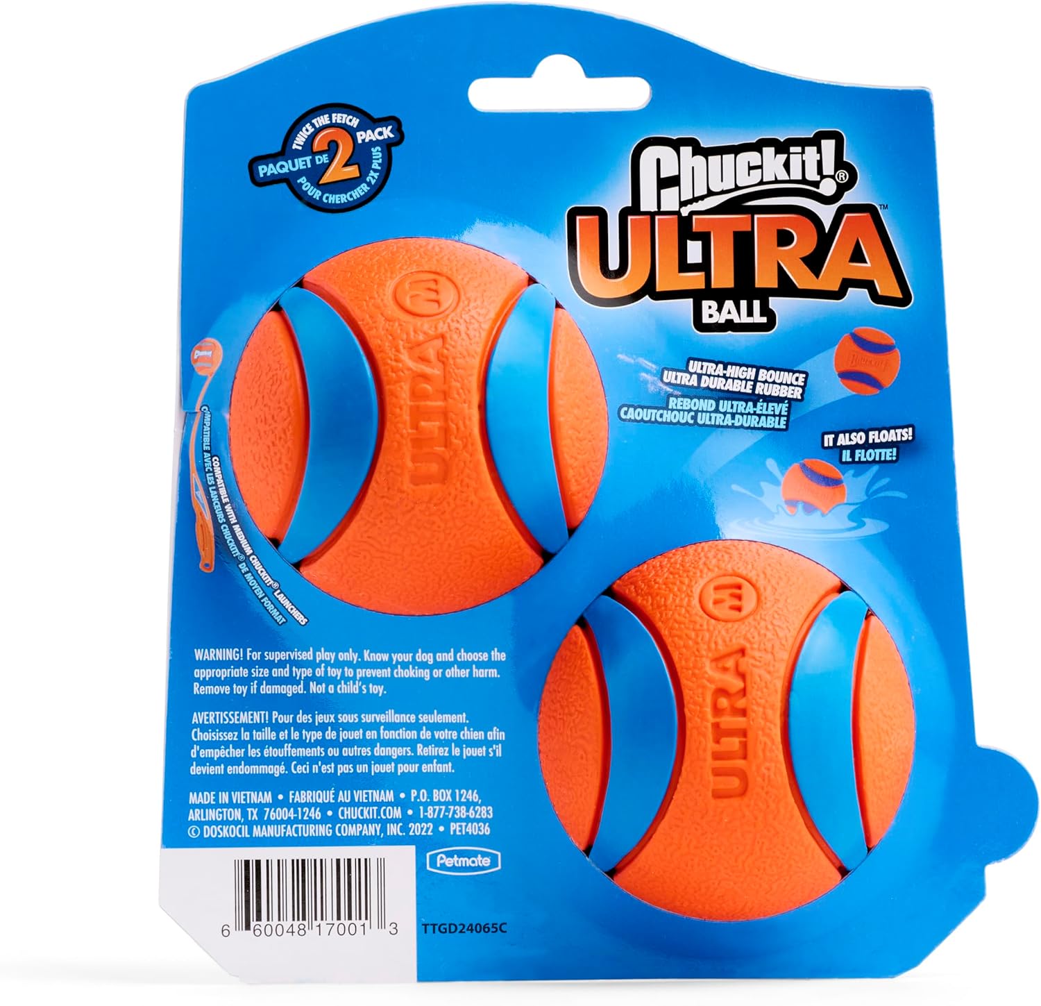 Chuckit! Ultra Ball Medium 1er Pack (2 Bälle) Multicolor – Bild 7