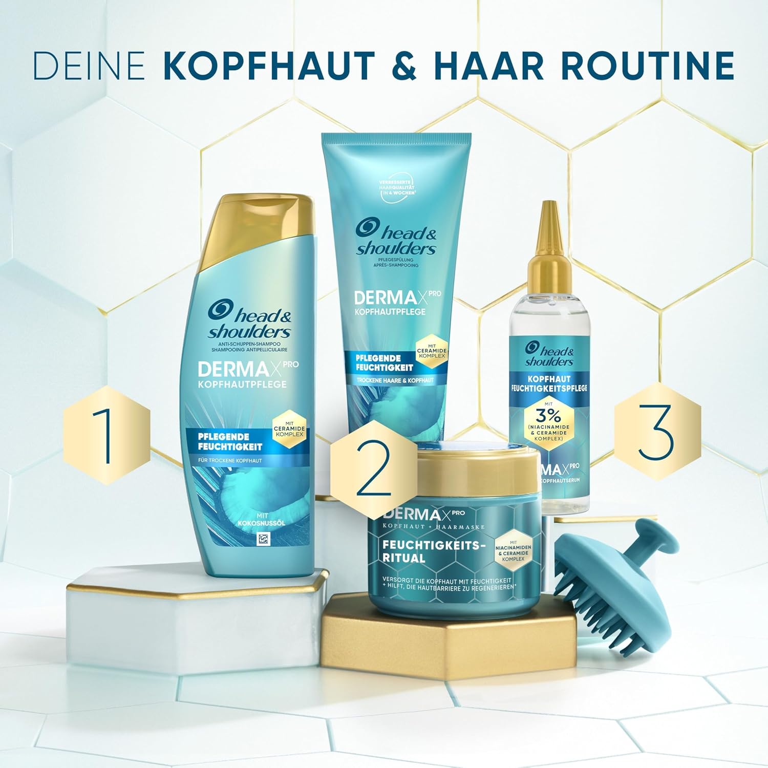 Head & Shoulders DermaXPro Feuchtigkeitsritual Kopfhaut- & Haarmaske 300ml – Bild 8
