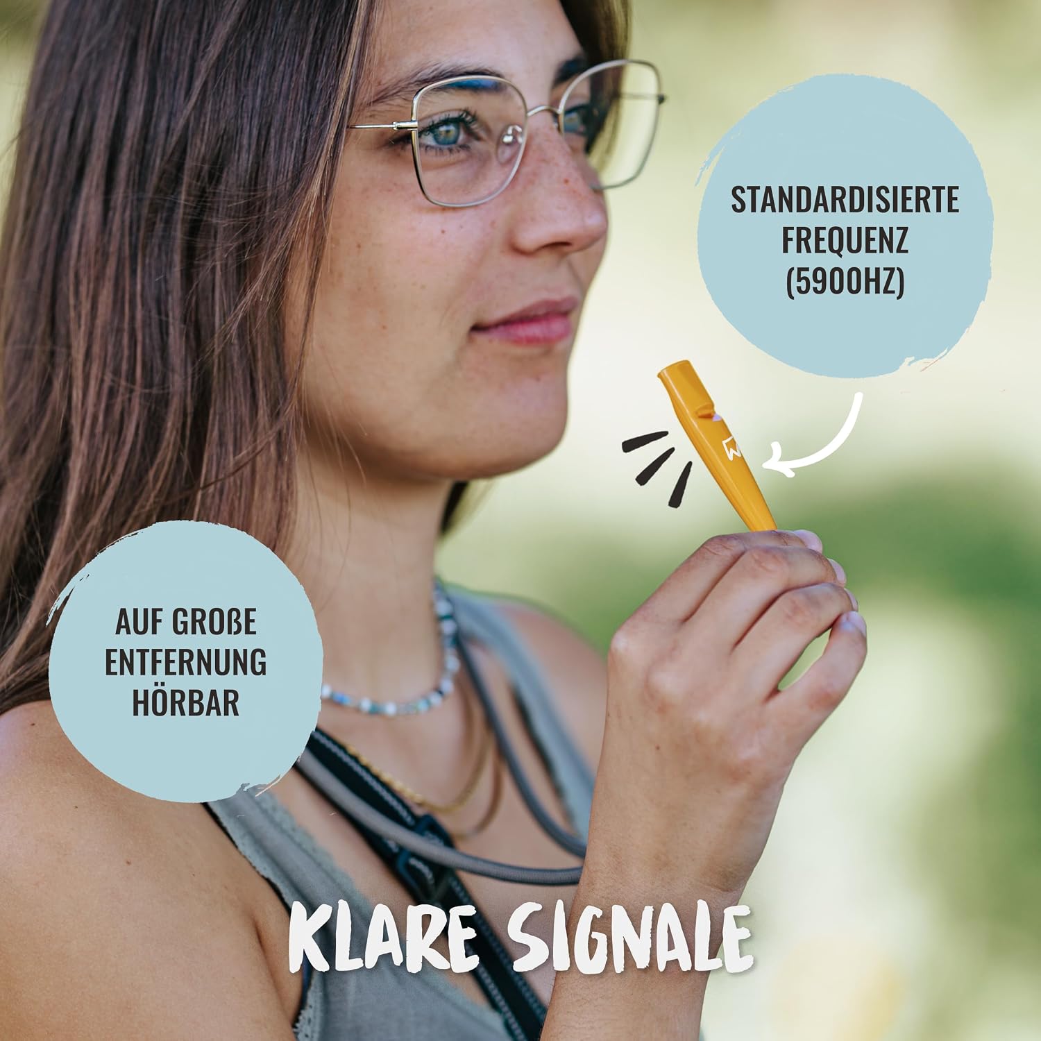 Rudelkönig Hundepfeife Rückruf - Professionelle Trainingspfeife mit genormter Frequenz und Pfeifenband - Pfeife Hund Rückruf – Bild 2