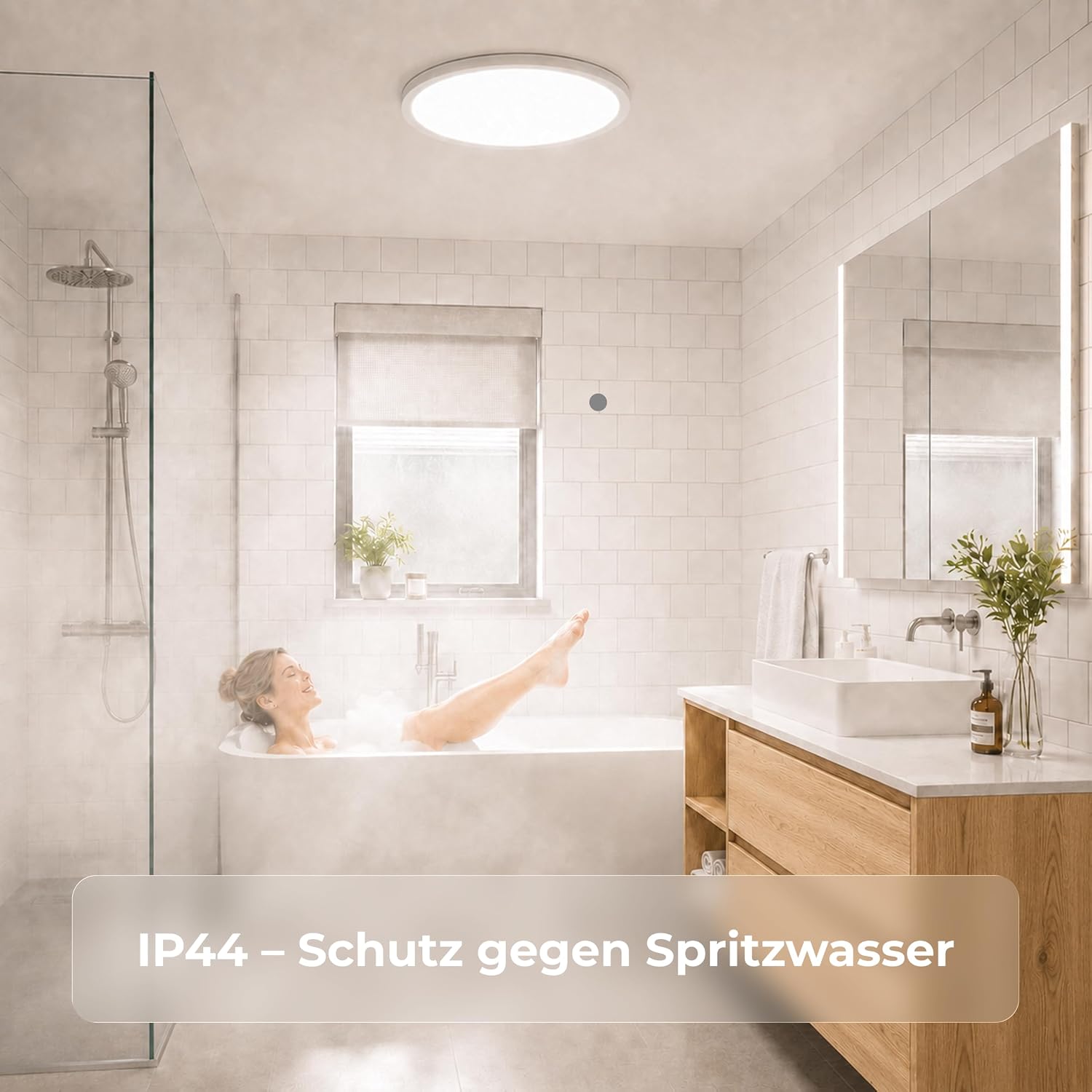 LQWELL LED Deckenleuchte Ultra Dünn Weiß 30cm 23W 6000K – Bild 3