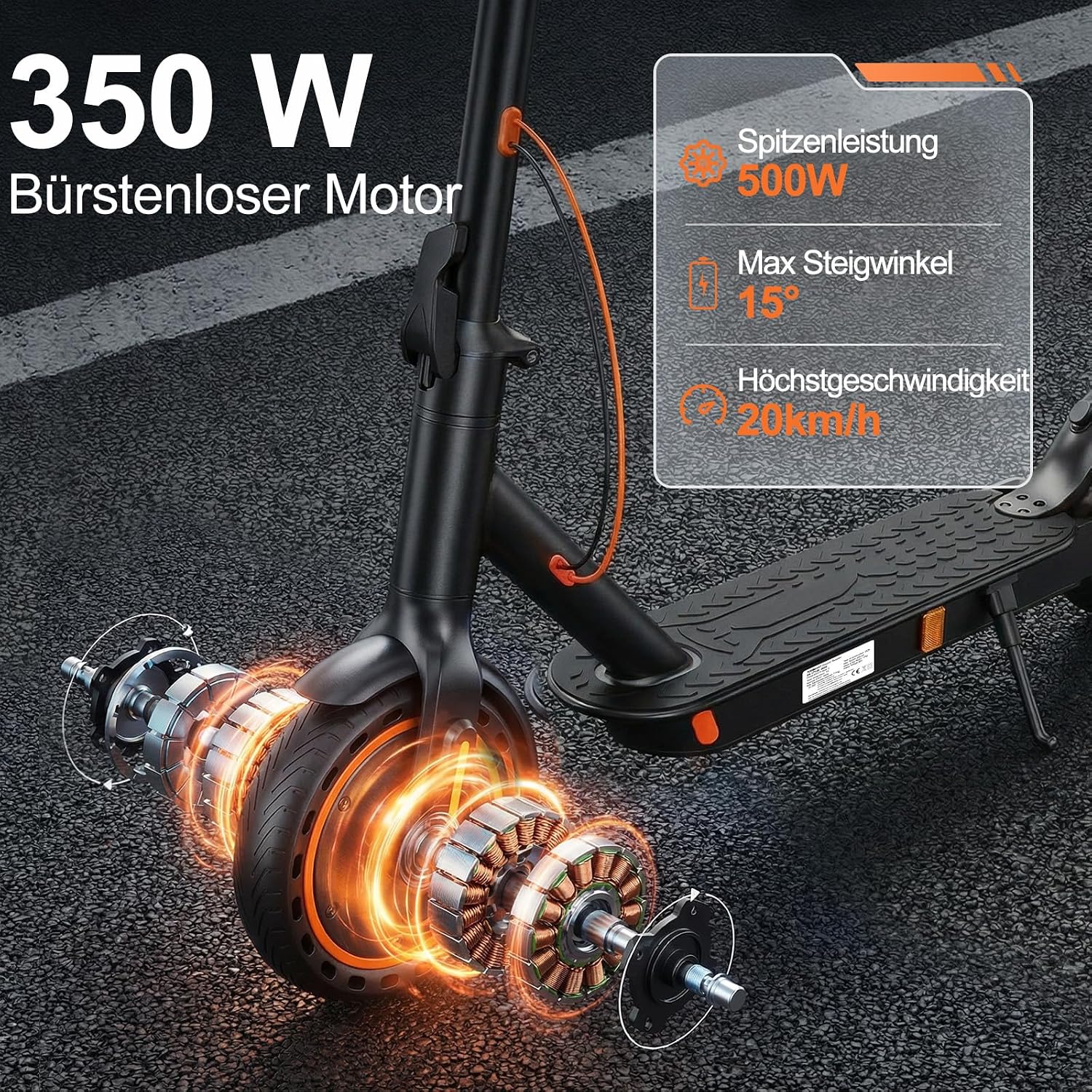 TODIMART E Scooter mit Straßenzulassung T-Serie, 30-35km Reichweite – Bild 3