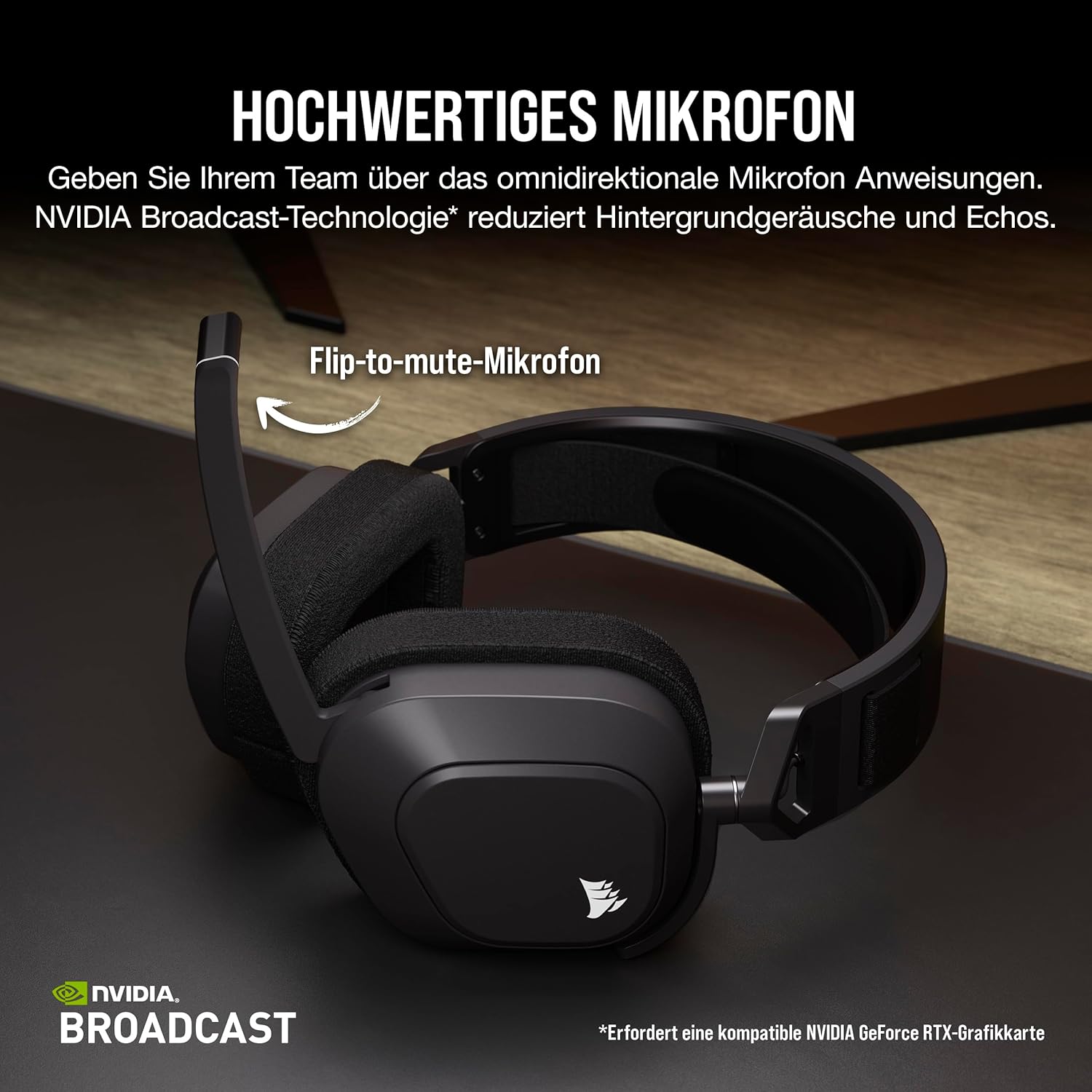 Corsair HS80 MAX Wireless Multiplattform-Gaming-Headset – Stahlgrau – Bild 6