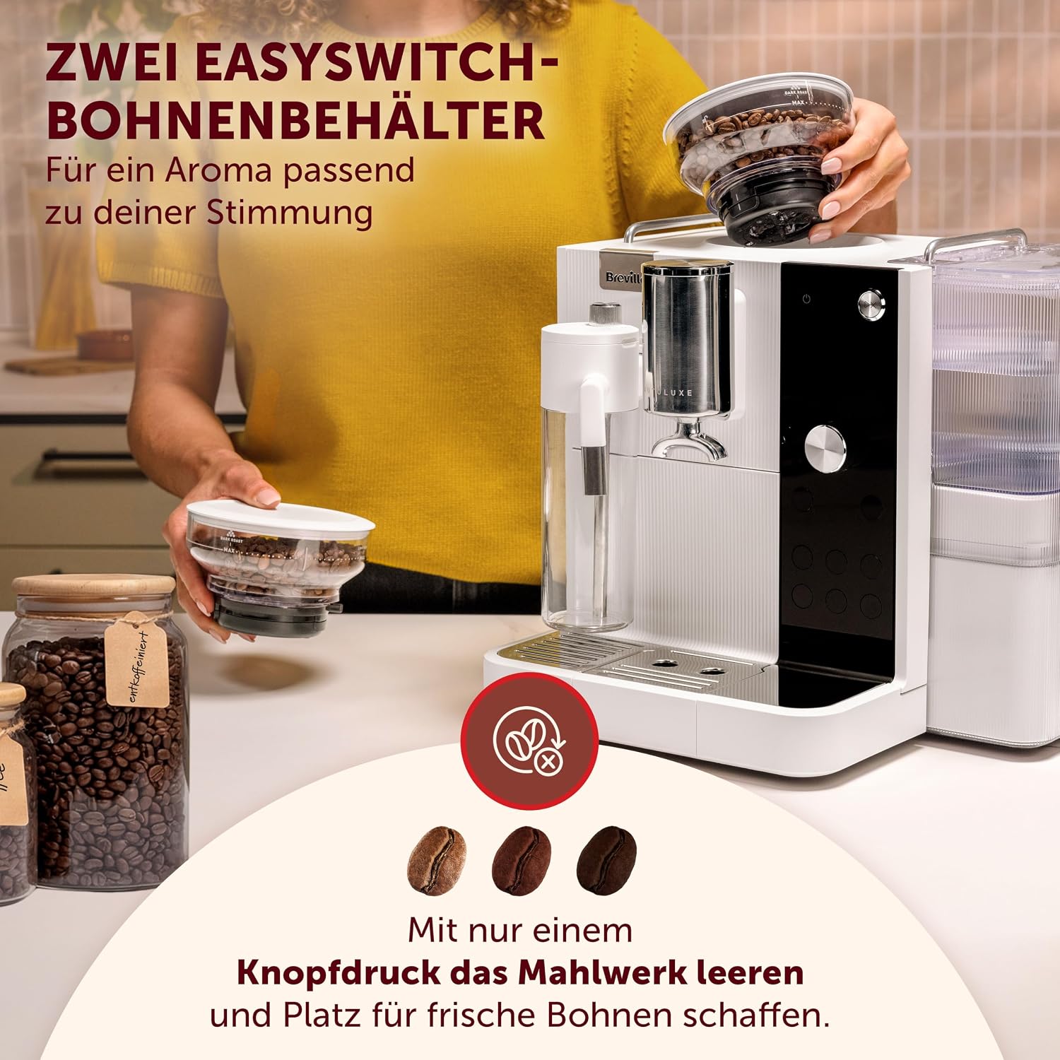 Breville Prima Latte AutoLuxe Espressomaschine, Weiß – Bild 5