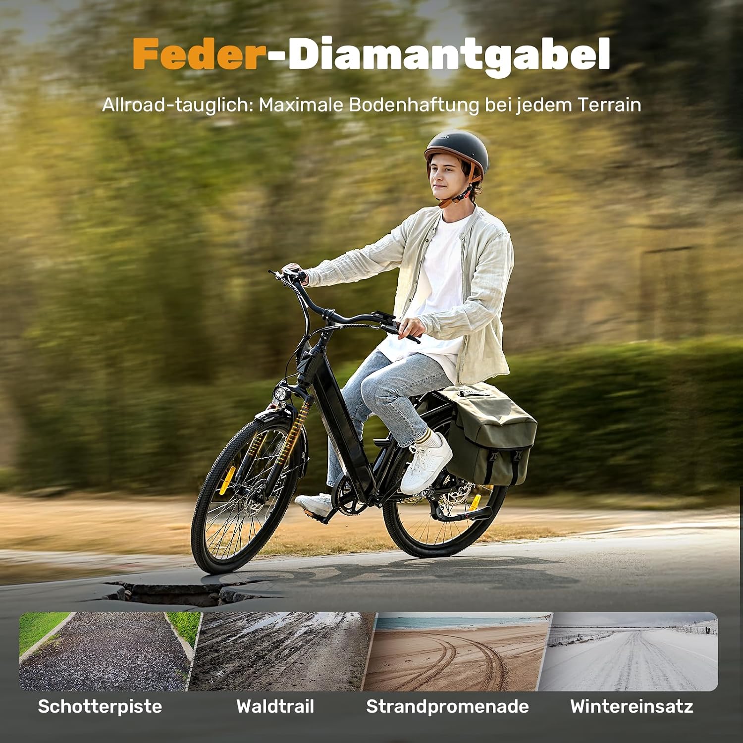 Finbike E Bike für Erwachsene, 7-Gang Elektrofahrräder mit Abnehmbar 7.8/10.4/12/13Ah Akku, 25 km/h,14/26 Zoll EBike für Herren Damen, Electric Bike mit Ablagen, Autolampen – Bild 7