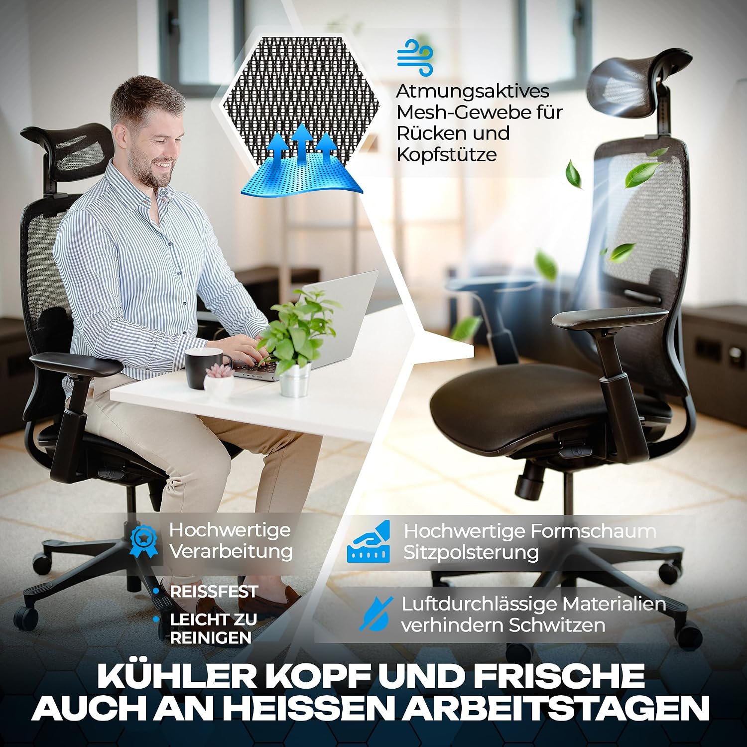 VALKENSTOL M5 Bürostuhl Ergonomisch TESTSIEGER - Büro & Home Office Chair – Bild 5