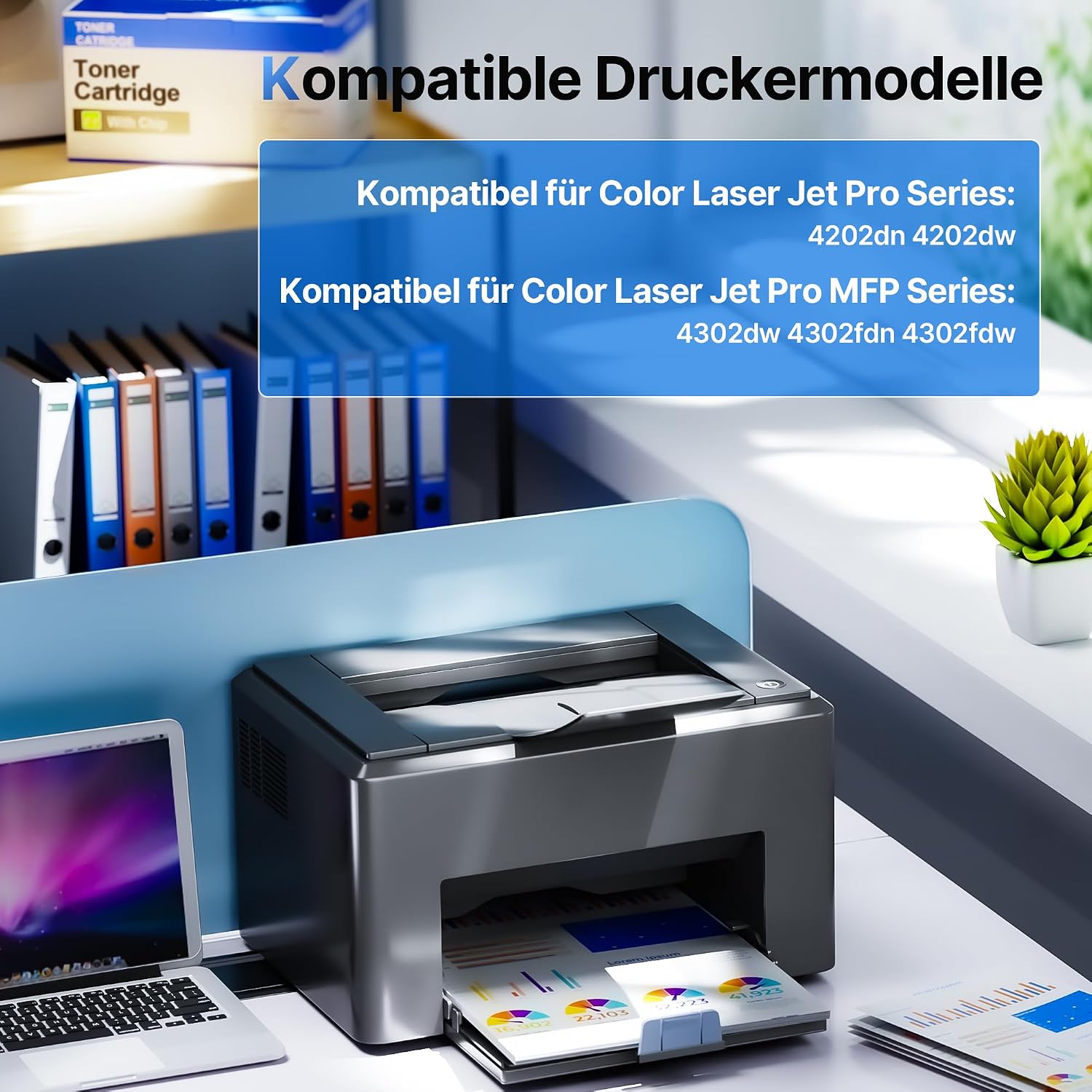 220X 220A Toner Mit Chip Kompatibel für HP Color LaserJet Pro MFP 4302FDW – Bild 2