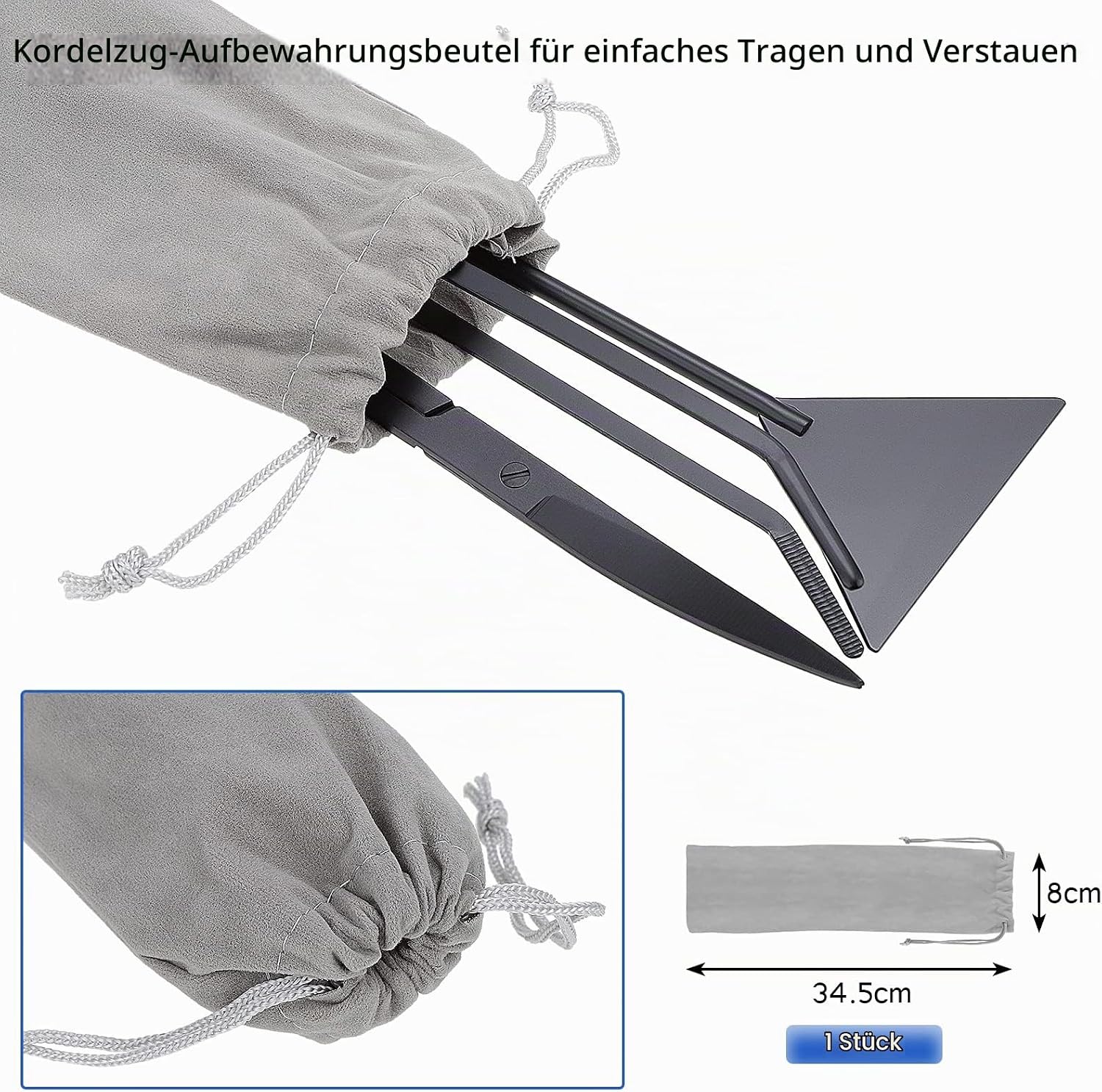 9-in-1 Aquarium-Reinigungswerkzeug-Set, Fischnetz, Kiesrechen, Pflanzengabel, Schaber, Schwamm und Edelstahl-Aquarium-Werkzeug-Set, Aquarium-Reiniger, Aquascape Wasserpinzette, Schaber-Set – Bild 7