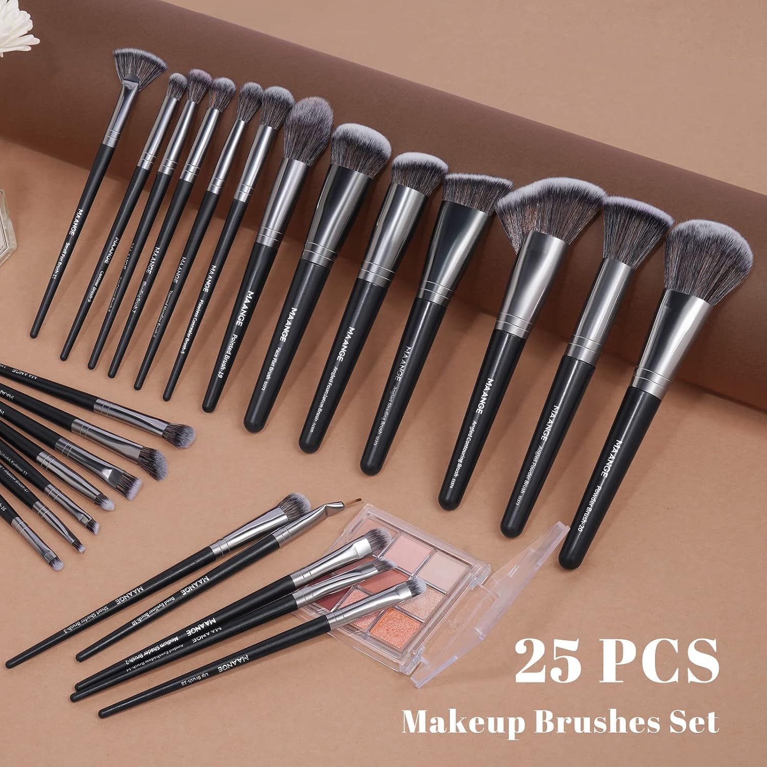 Make Up Pinsel Set MAANGE Professionelles 25 Pcs Pinselset makeup, Kosmetikpinsel Foundation Gesicht, Augen, Lippen pinsel Lidschatten pinsel Schminkpinsel Set with schwarze Geschenkbox – Bild 5