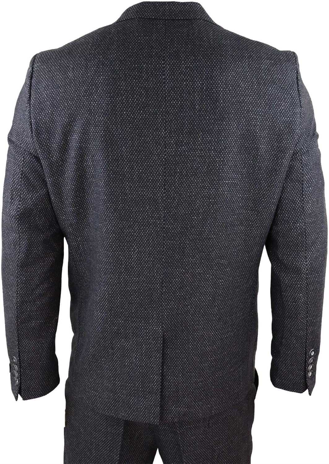 Herrenanzug 3 Teilig Schwarz Tweed Design Blinders Klassisch – Bild 7