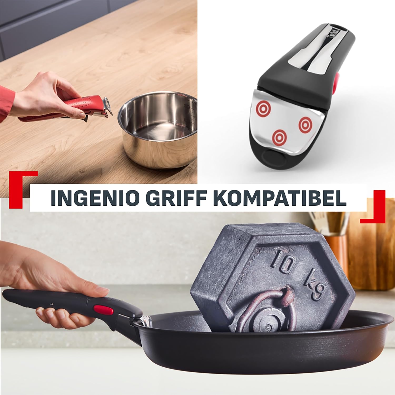 Tefal Ingenio Explore On 7-tlg. Kochgeschirr-Set, stapelbar, platzsparend – Bild 7