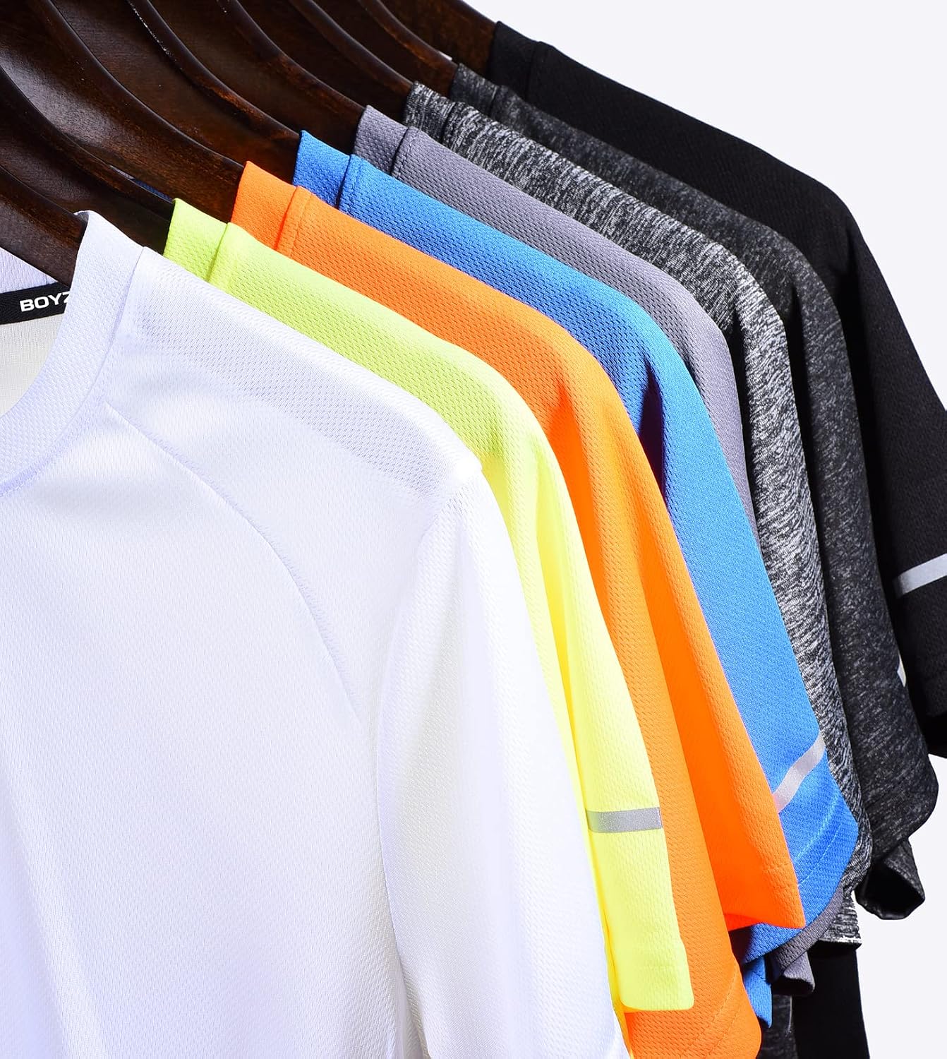 Boyzn 1, 3, 5 or 7er Pack Sport Tshirts Herren Kurzarm T-Shirts Funktionsshirt Laufshirt Schnelltrocknend Atmungsaktive Sport Shirt Sommer Fitnessshirt Trainingsshirt für Running Workout Bodybuilding – Bild 6