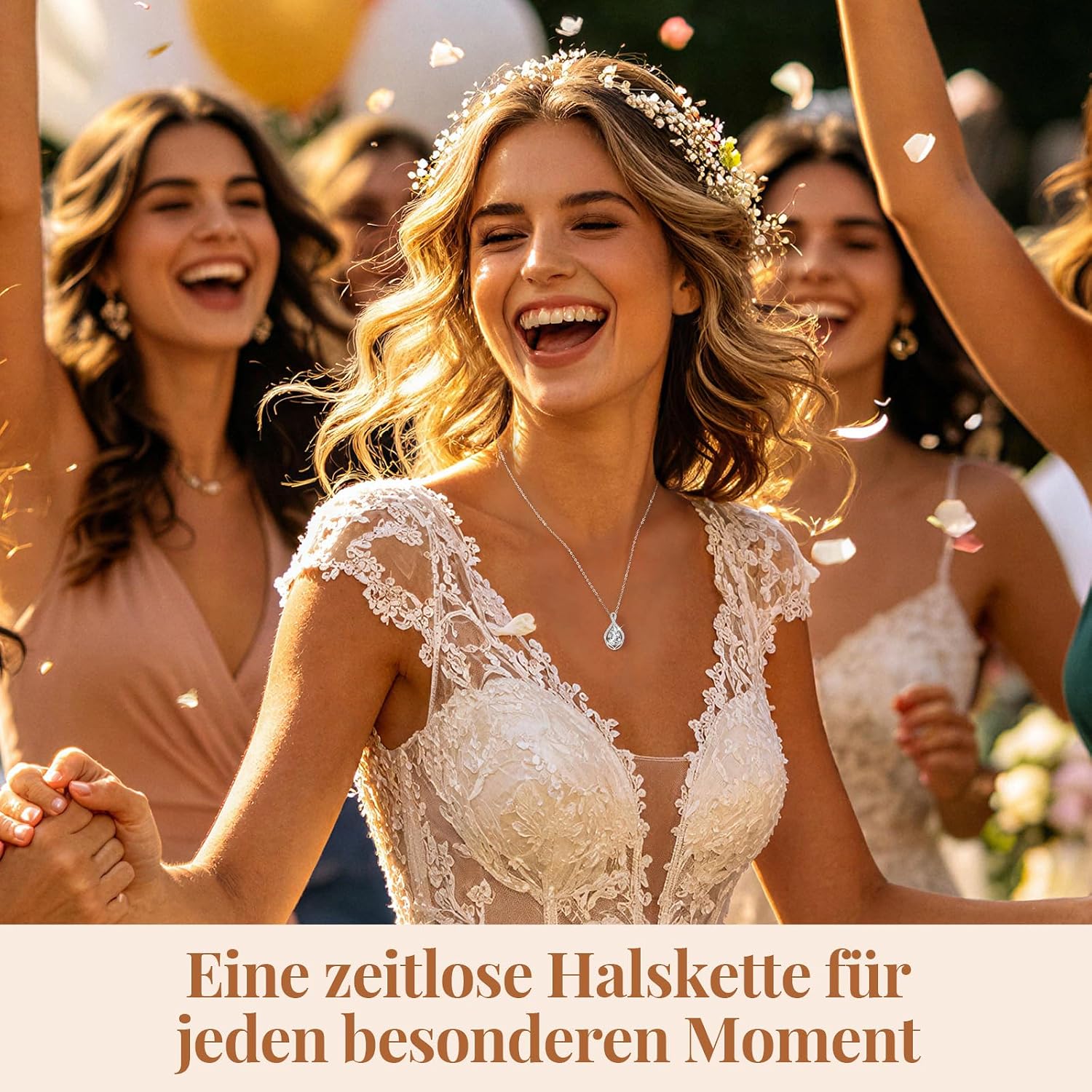 CDE Teardrop Kette für Damen Infinity Geburtsstein Schmuck Geschenk – Bild 6