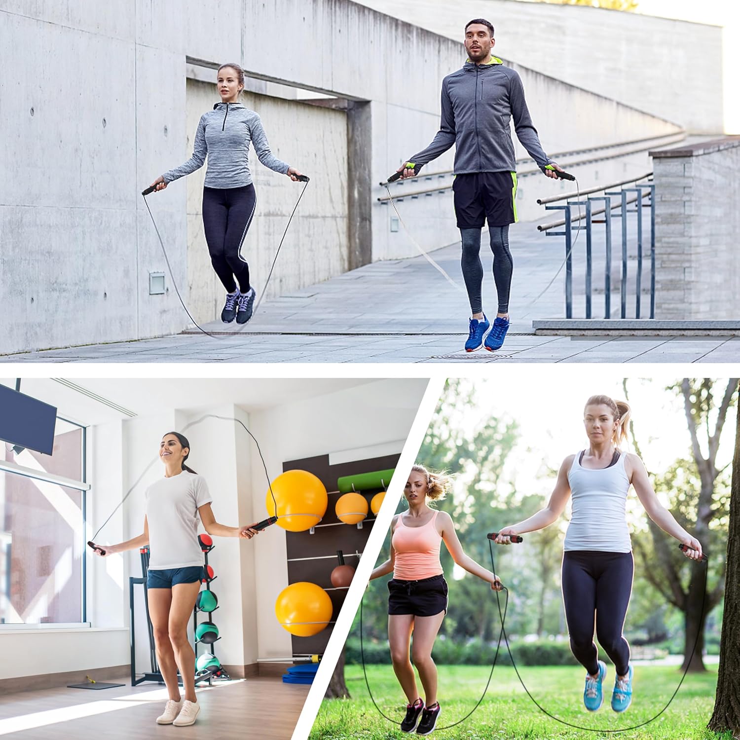 Blukar Springseil, Speed Rope Verstellbar mit Hautfreundlich Schaum Griffe – Bild 7