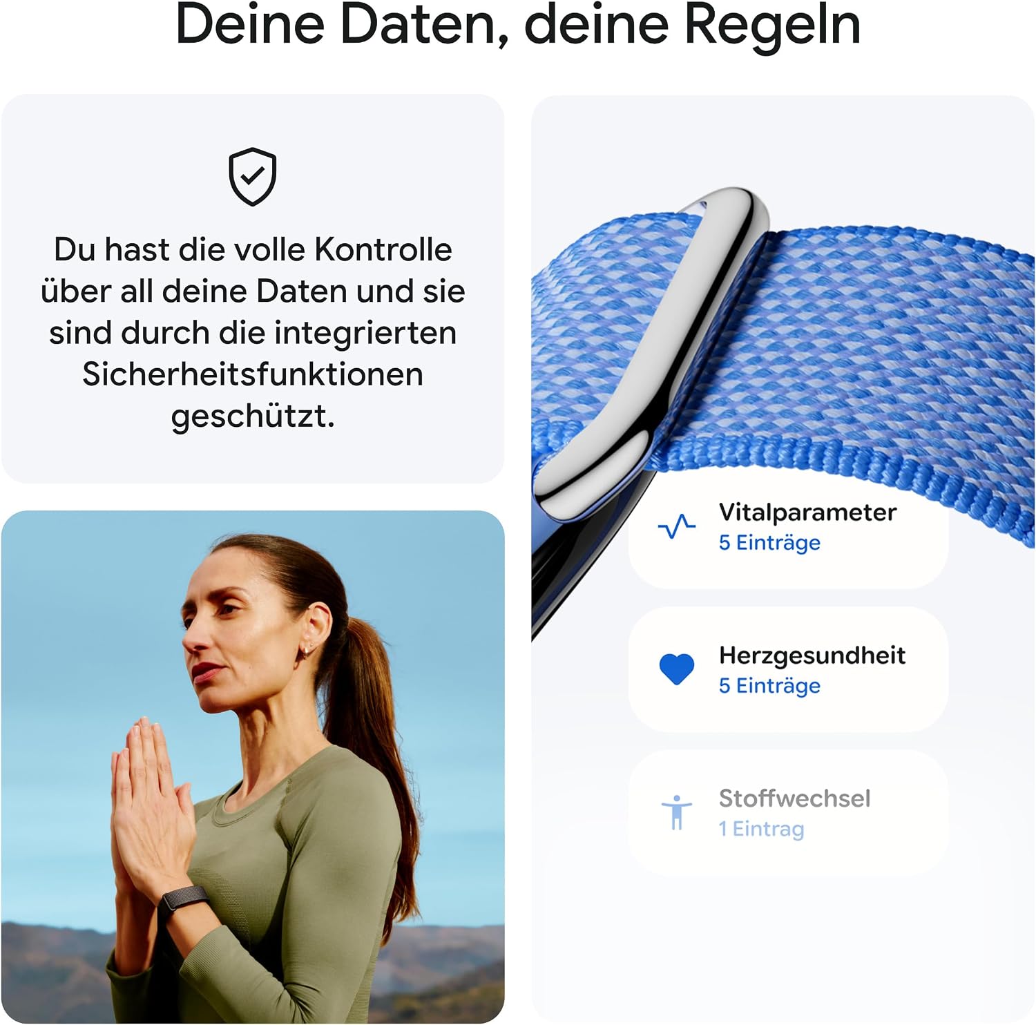 Fitbit Google Air - Screenless Activity Tracker with Fitness, Heart Rate, and Sleep Tracking - Personalized AI-Powered Coaching - Up to 7 Days’ Battery Life - Works with iOS and Android - Obsidian – Bild 10