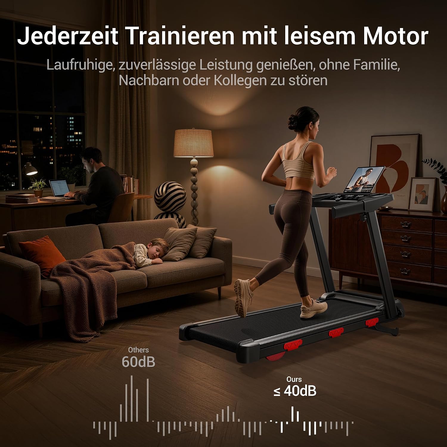 CURSOR Laufband für Zuhause mit Steigung Auto – Bild 5