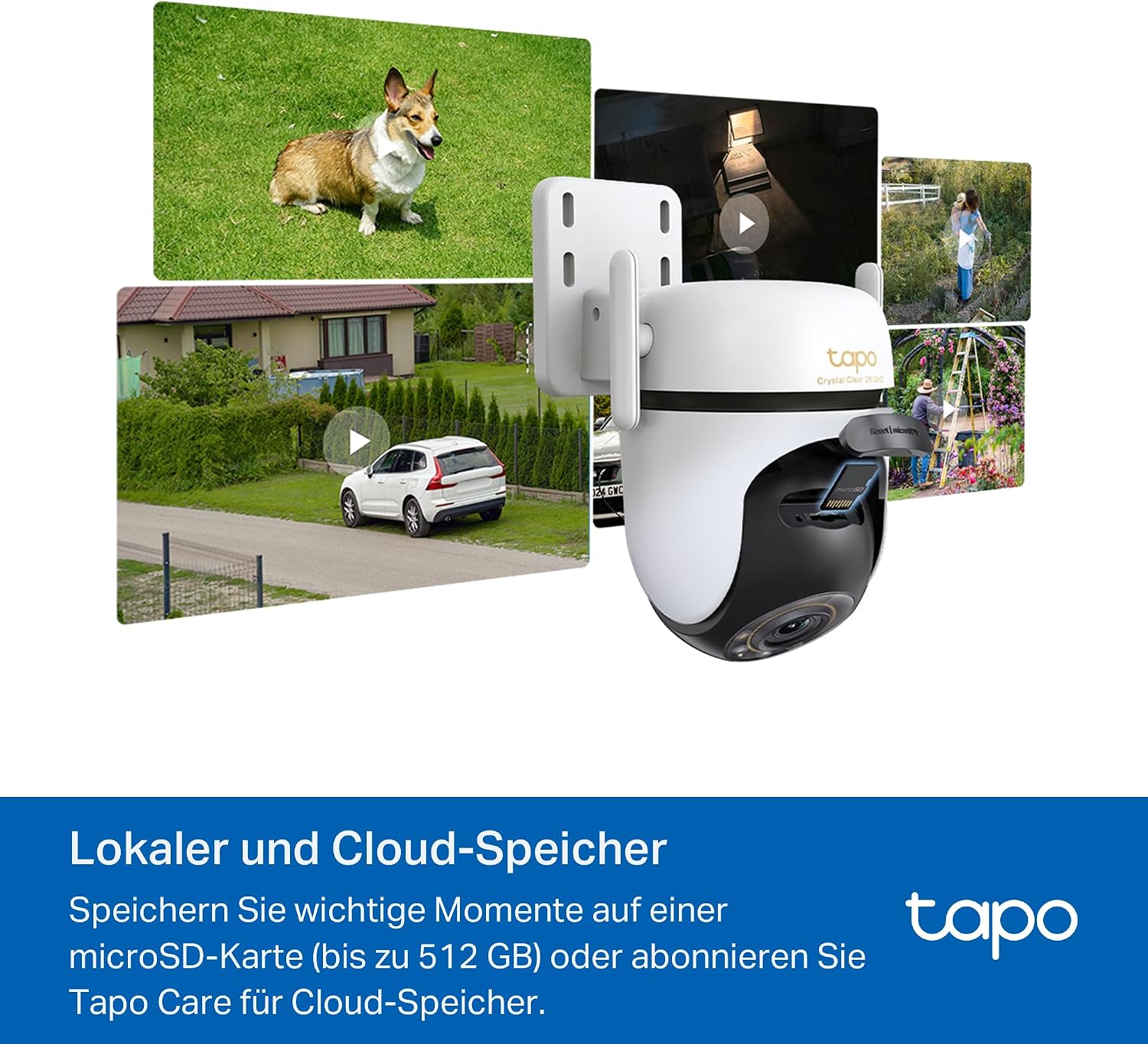Tapo C530WS 360° Überwachungskamera Außen, 3K 5MP, Starlight Farbe Nachtsicht, KI-Erkennung, Bewegungsverfolgung, WLAN oder Ethernet, microSD-Karte bis zu 512 GB – Bild 7