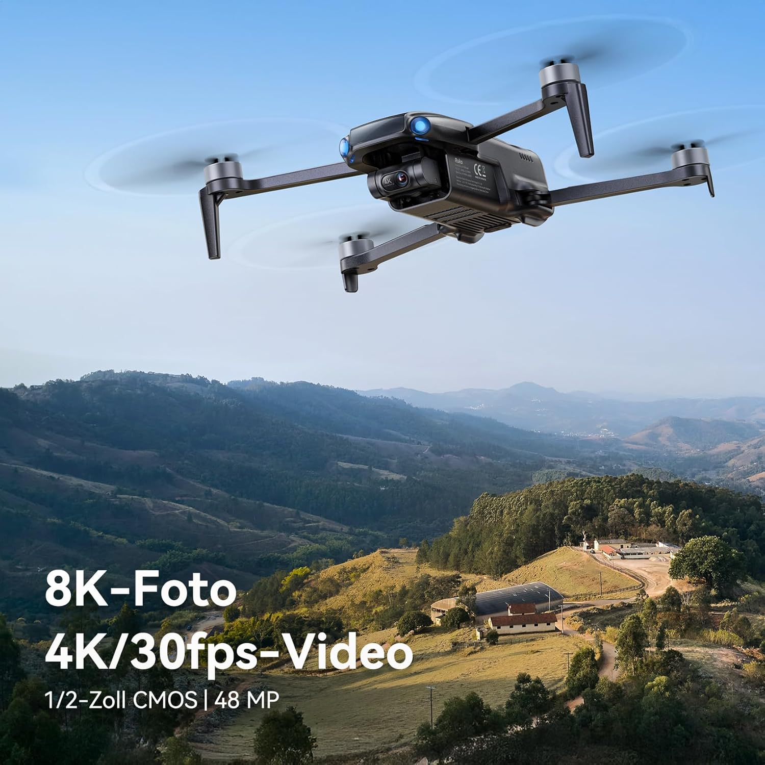 Ruko U11MINI 4K Drohne mit Kamera Professionelle, leicht, 8K-Fotos, Schwarz – Bild 2
