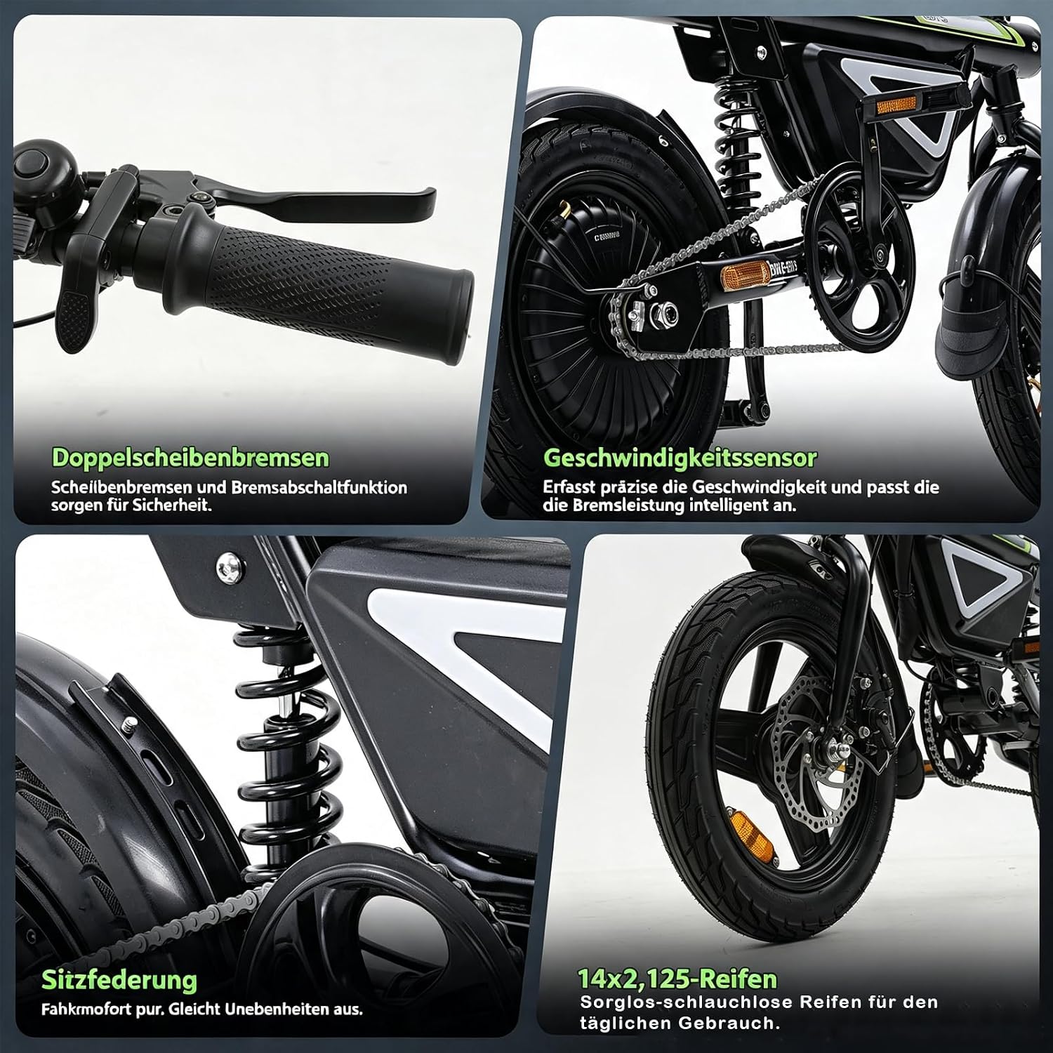 Klappbares City E-Bike mit App-Steuerung Max 50Km Reichweite – Bild 6