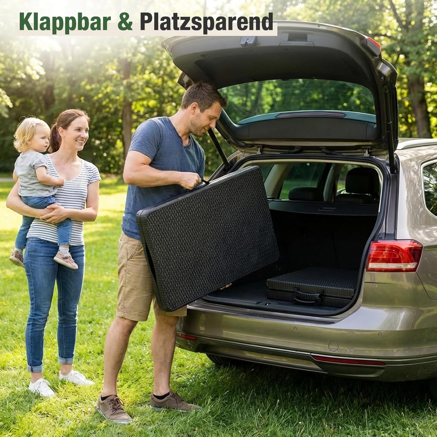 Sekey Bierzeltgarnitur Klappbar Rattan-Optik, 180x74x74cm für 8 Personen – Bild 5
