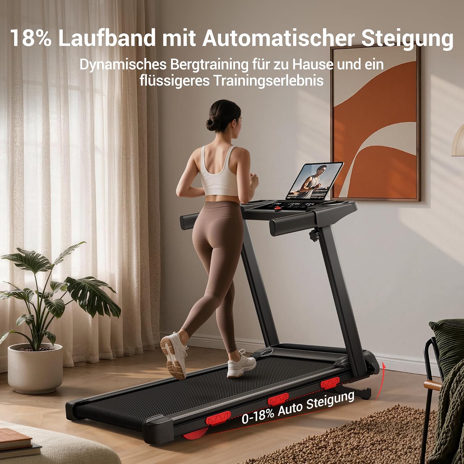 CURSOR Laufband für Zuhause mit Steigung Auto – Bild 2