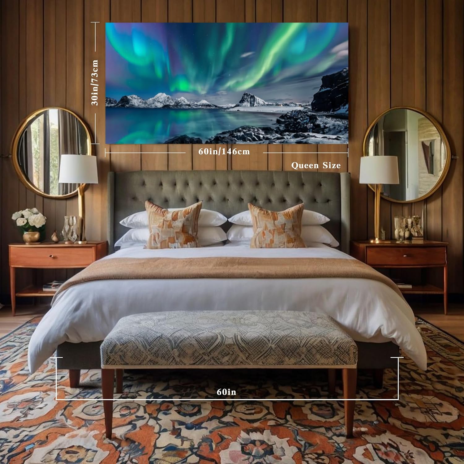 hyidecorart Natürlich Landschaft Modern Bilder Wohnzimmer 73x146 cm – Bild 5