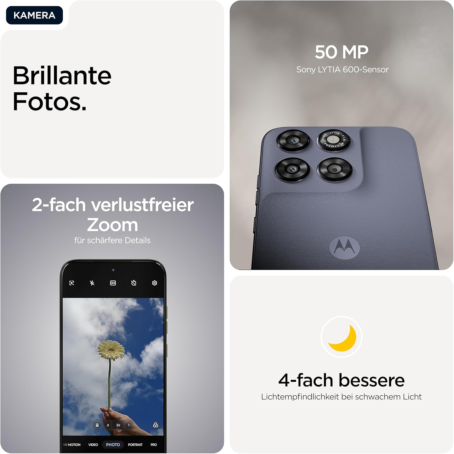 Motorola Moto g67 5G Smartphone 50-MP-Kamera 4-256 GB Arctic Seal – Bild 2