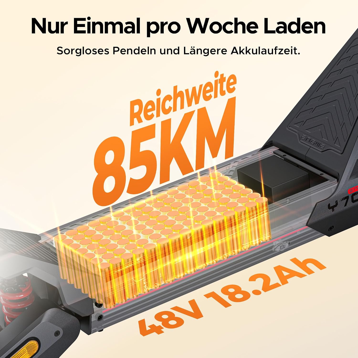 ENGWE E Scooter mit Straßenzulassung, 48V 18.2Ah Akku – Bild 3