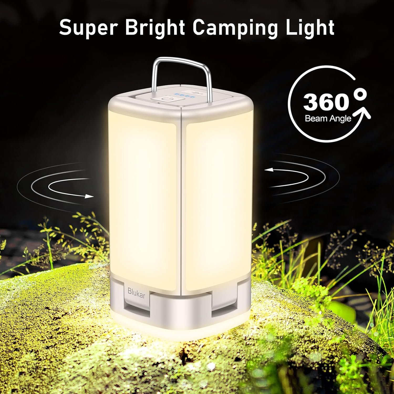 Blukar LED Campinglampe, Superhell 116 LEDs Camping Laterne mit 7 Lichtmodi – Bild 2
