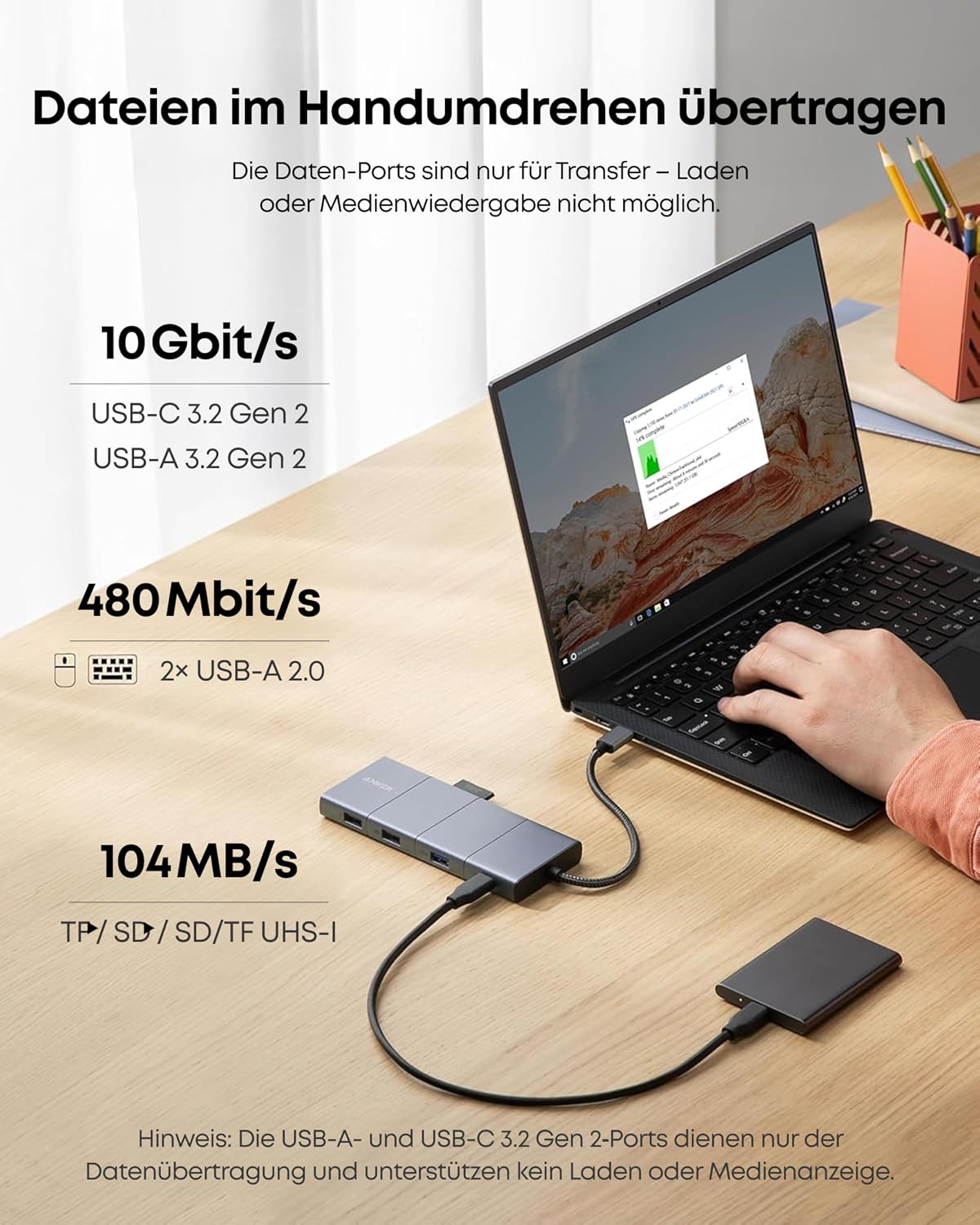 Anker 565 11-in-1 USB-C Hub, Dual-Monitor Docking-Station mit 4K@60Hz – Bild 6