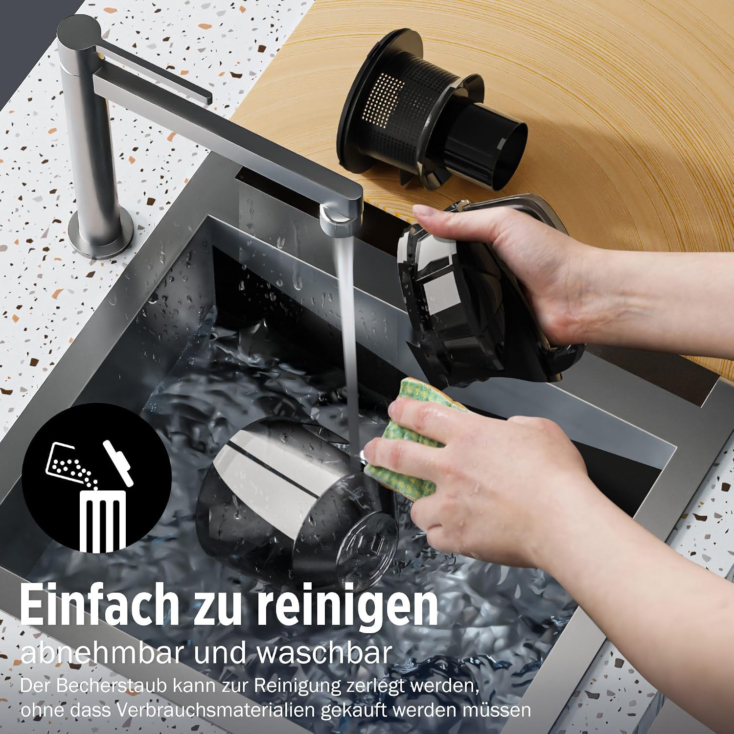 OYLCDI Beutelloser Bostaubsauger ohne Beutel,1600W Staubsauger|70dB|Bodenstaubsauger|HEPA Filter Bodendüse für Parkett,Teppich,Fliesen,leistungsstarker Staubsauger mit 5m Kabel=13m Aktionsradius 2,2L – Bild 5