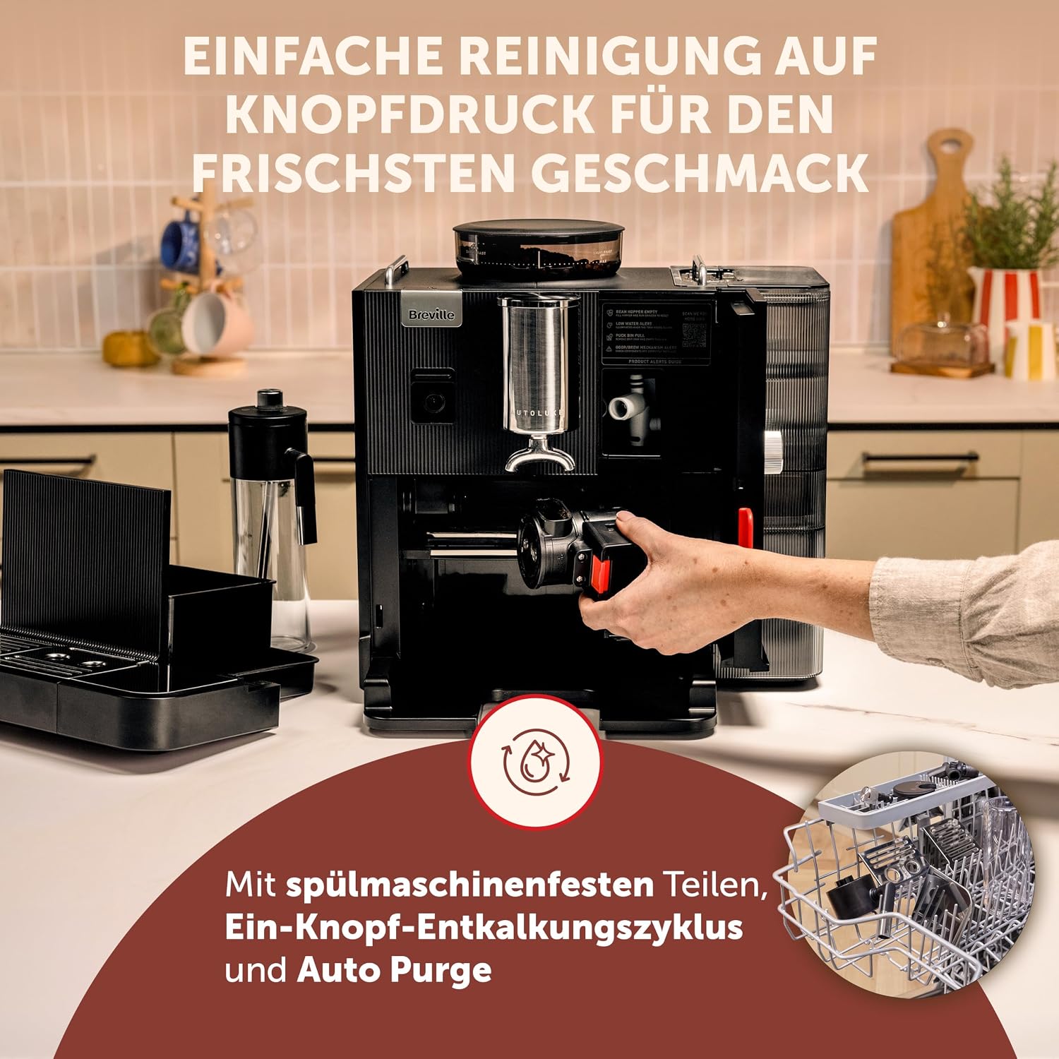 Breville Prima Latte AutoLuxe Espressomaschine, Schwarz – Bild 4