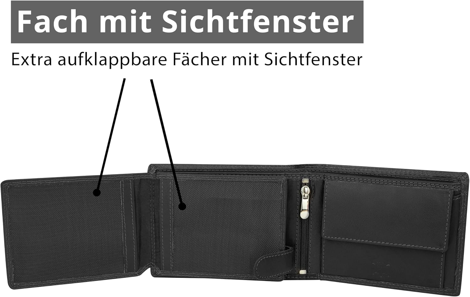 MOKIES Geldbörse Herren Echtleder – Bild 2