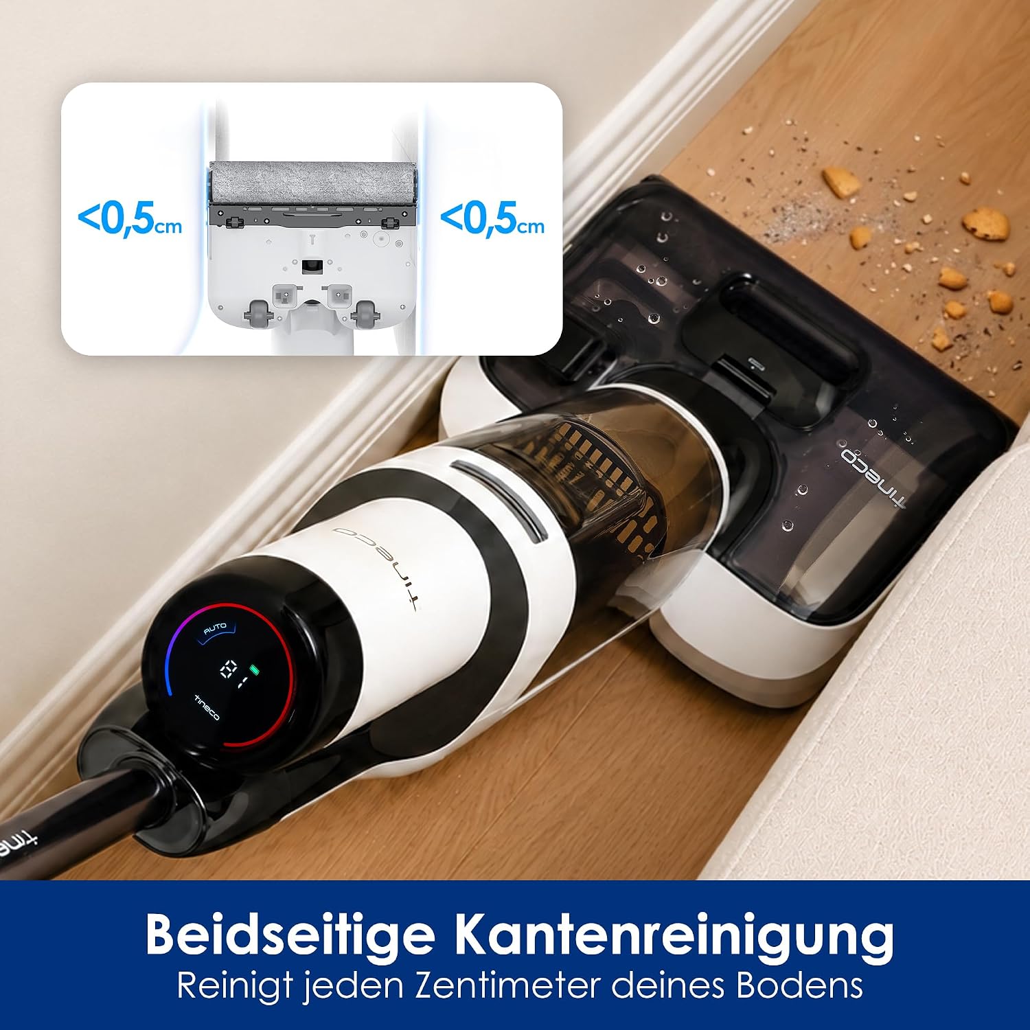 Tineco Floor One Stretch S6 Nass Trockensauger, 20Kpa,180°-Flachdesign – Bild 13