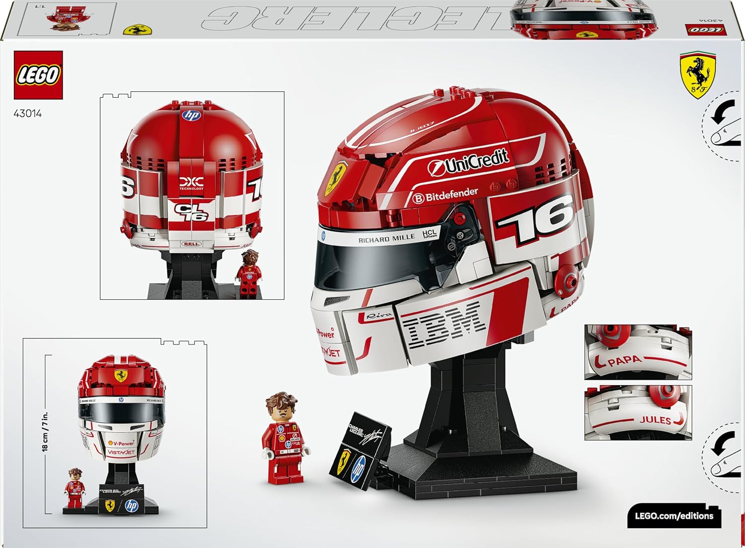 LEGO Editions Scuderia Ferrari HP Charles Leclerc Helm 43014 – Bild 10